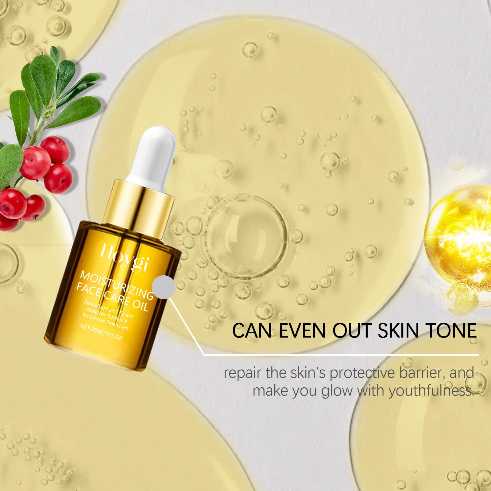 Face Care Oil with Hyaluronic Acid & Collagen 30ml for Hydration, Brightening, and Anti-Aging 8 face care oil hyaluronic acid collagen 30ml cih mznq2b5y desc 8