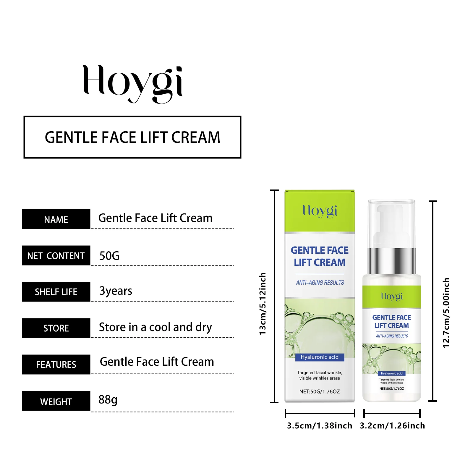Hoygi Gentle Face Lift Cream Anti-Aging Firming & Hydrating Skincare 1 face lift anti aging cream cih yqmtth4y desc 1