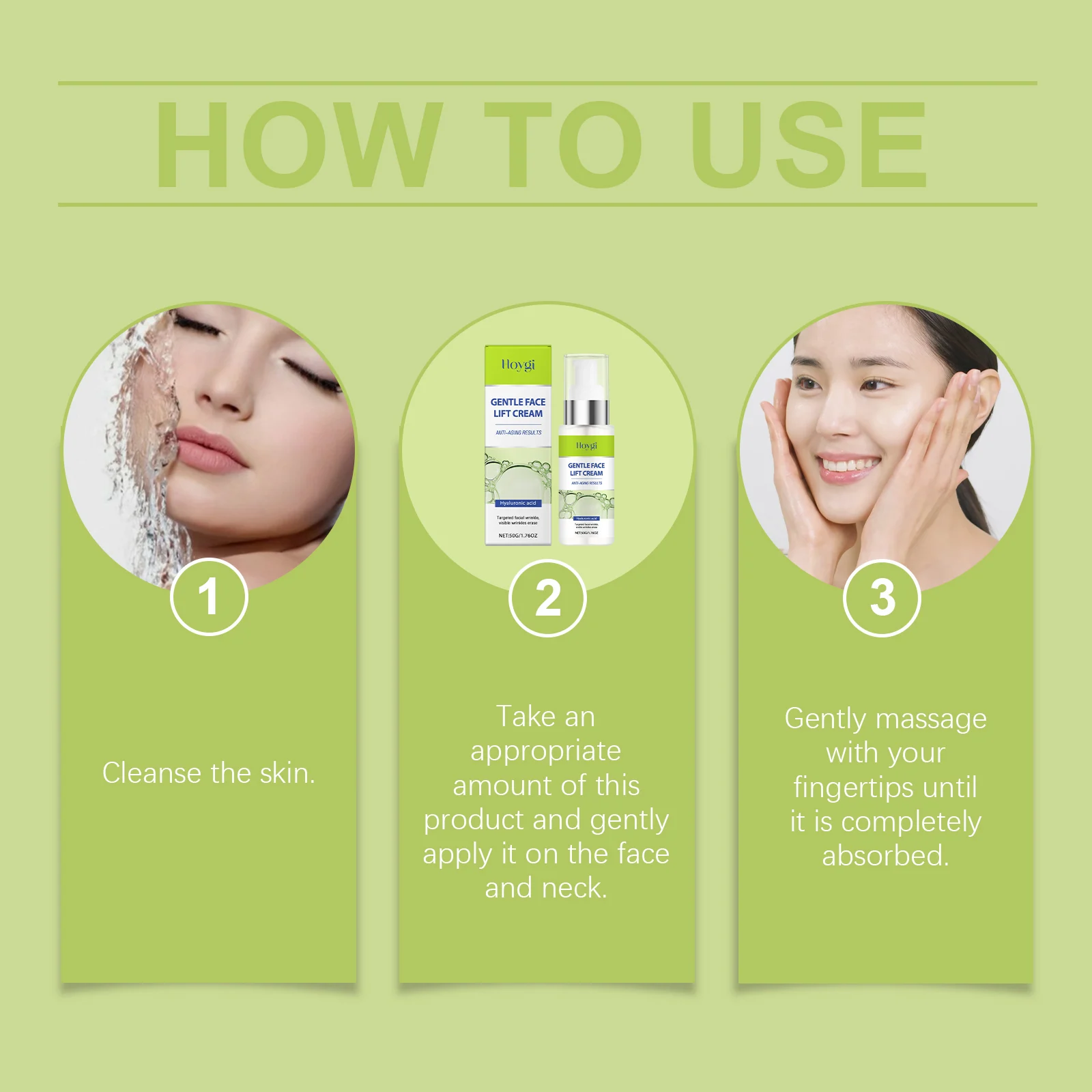 Hoygi Gentle Face Lift Cream Anti-Aging Firming & Hydrating Skincare 4 face lift anti aging cream cih yqmtth4y desc 4