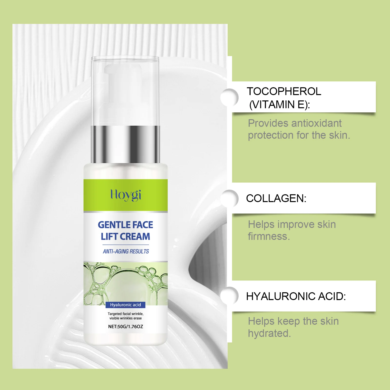 Hoygi Gentle Face Lift Cream Anti-Aging Firming & Hydrating Skincare 5 face lift anti aging cream cih yqmtth4y desc 5