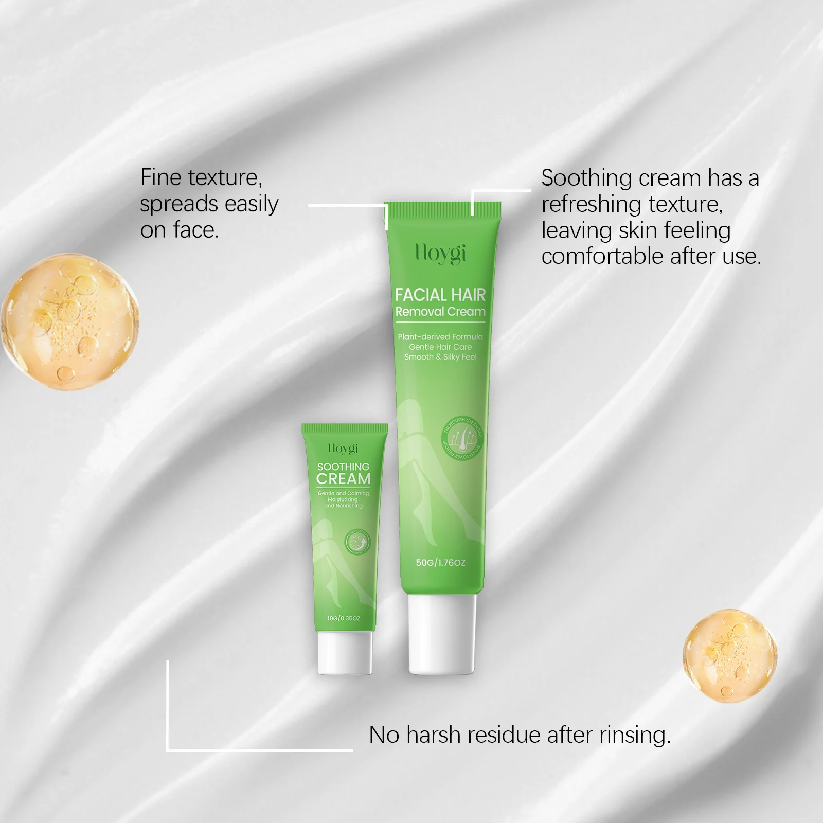 Facial Hair Removal Kit for Women - Gentle Hair Removal Cream and Soothing Cream Set 7 facial hair removal kit hoygi cih 34m6wgx5 desc 7