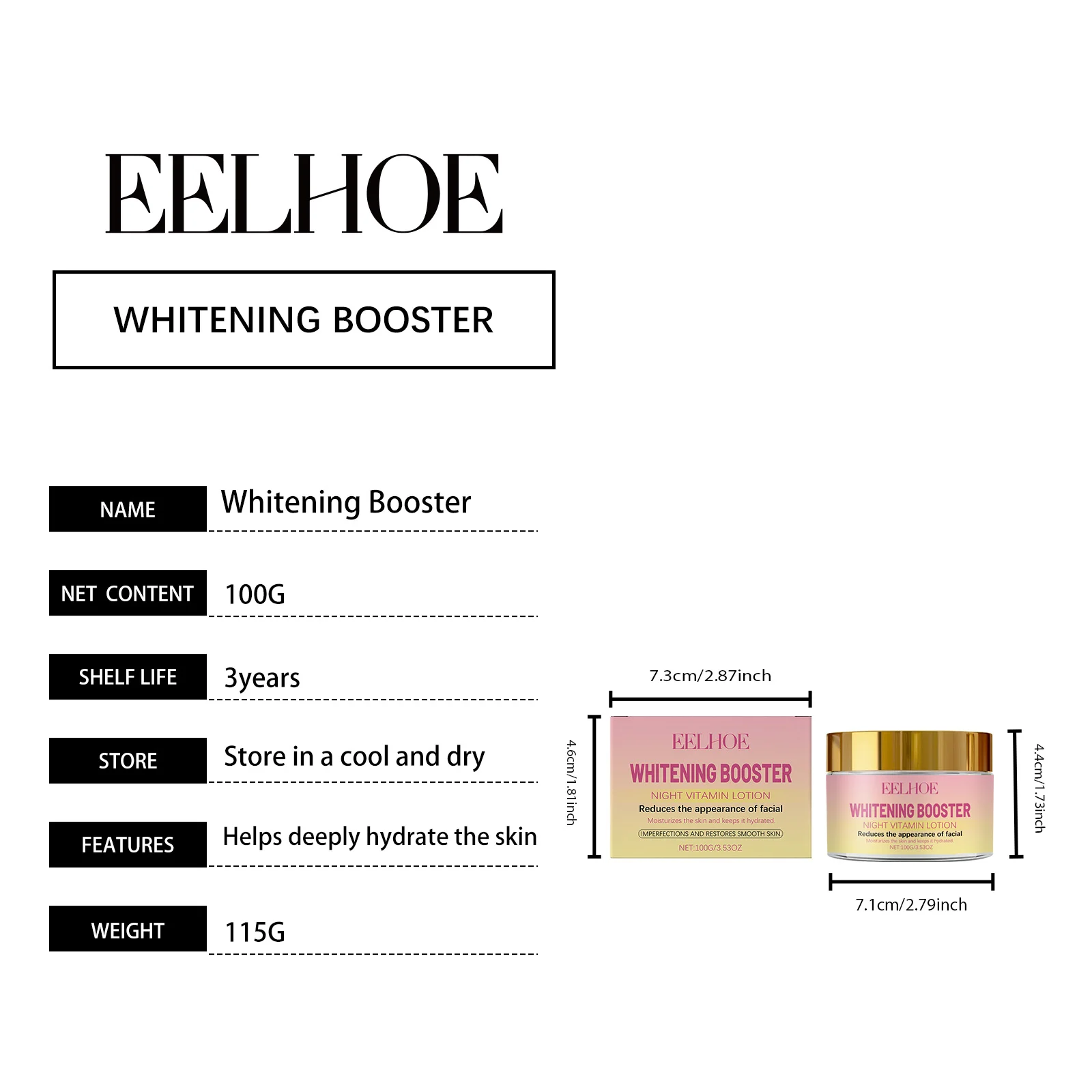 Facial Moisturizer Whitening Face Cream 100g 1 facial moisturizer whitening cream 100g der a46m3kdb desc 1