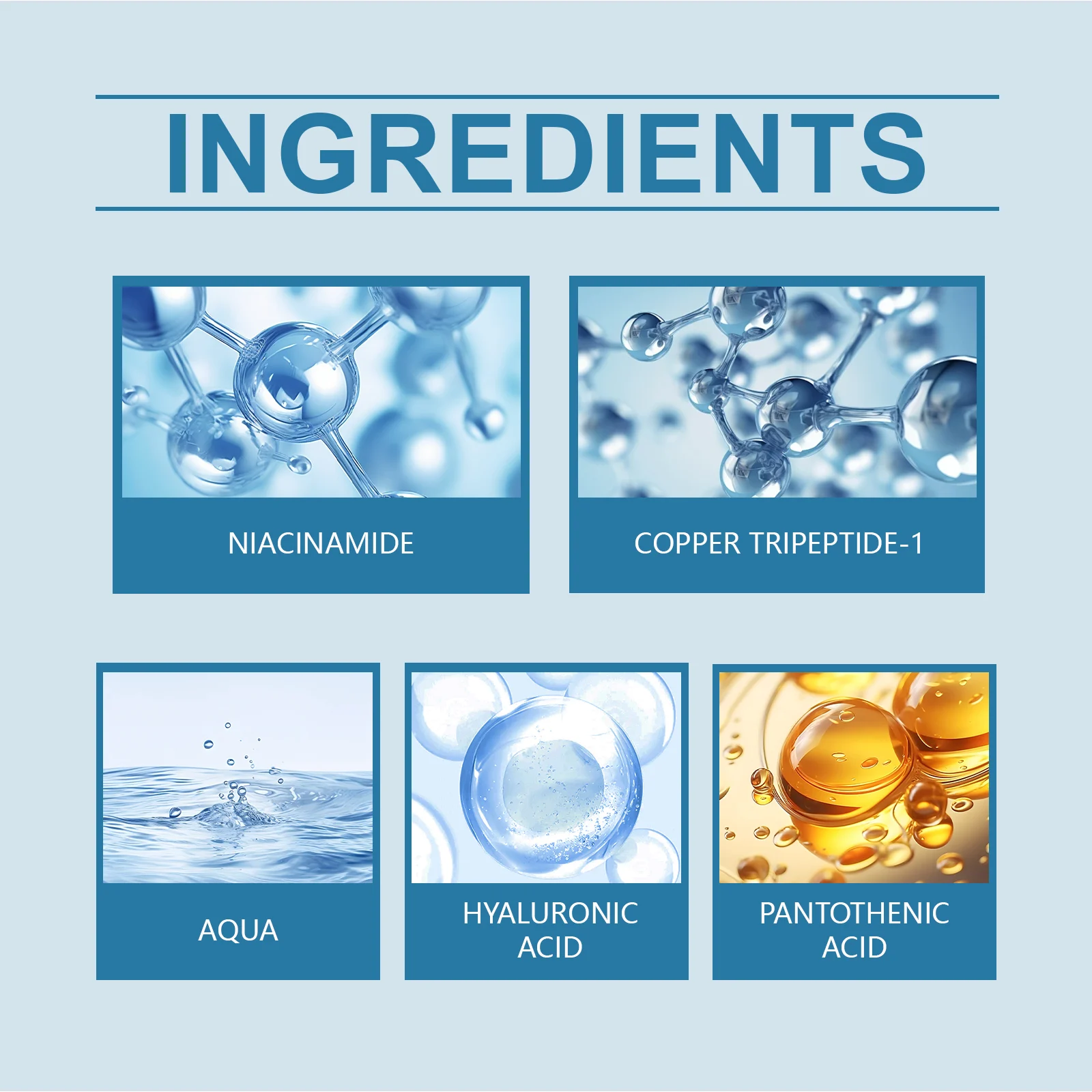 Facial Serum Tripeptide-1 Copper Niacinamide Vitamin B5 30ml 3 facial serum tripeptide copper niacinamide vitamin b5 30ml cih txw9eze2 desc 3