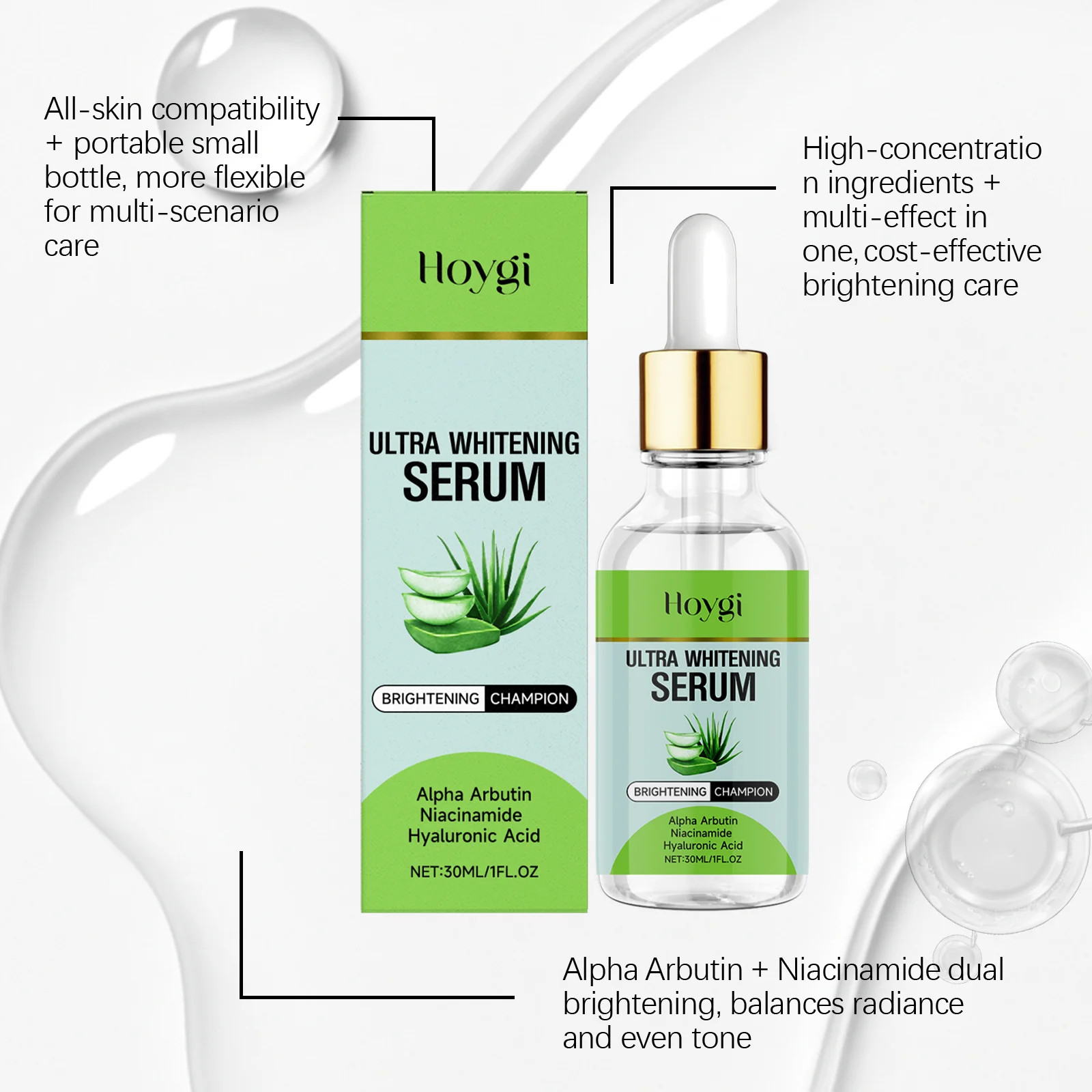 Hoygi Ultra Whitening Serum with Alpha Arbutin & Niacinamide for Brightening & Hydration 6 facial whitening serum der 8c4vh3ap desc 6