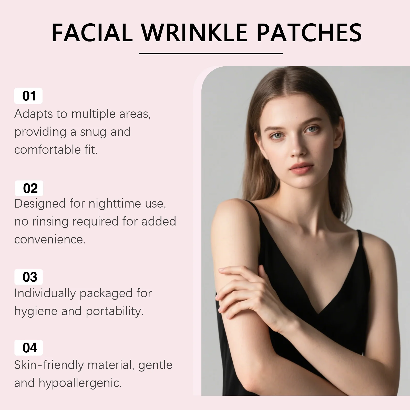 Facial Wrinkle Patches 3-in-1 Overnight Repair Mask for Forehead Eye Smile Lines 10 facial wrinkle patches 3 in 1 overnight repair mask der 5xkrqtvk desc 10