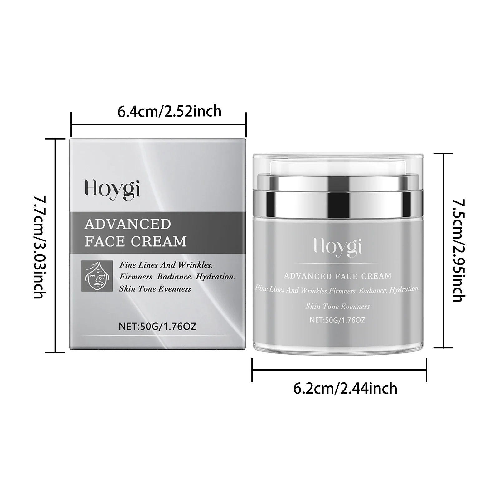 Hoygi Firming Face Cream for Wrinkles, Hydration & Radiance, 50g Anti-Aging Moisturizer 1 firming anti aging face cream cih 836n76dc desc 1