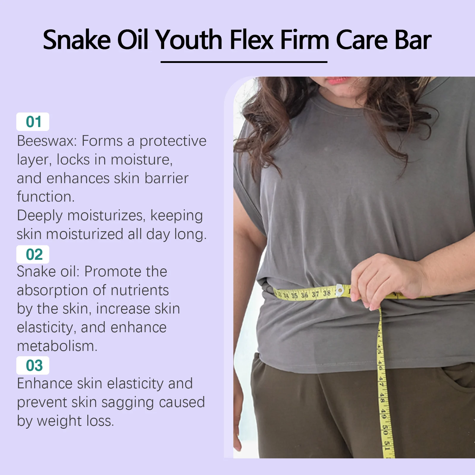 Firming Care Bar 15g with Snake Oil & Beeswax for Body Shaping & Fat Reduction 8 firming care bar snake oil beeswax 15g cih qc34p7pb desc 8