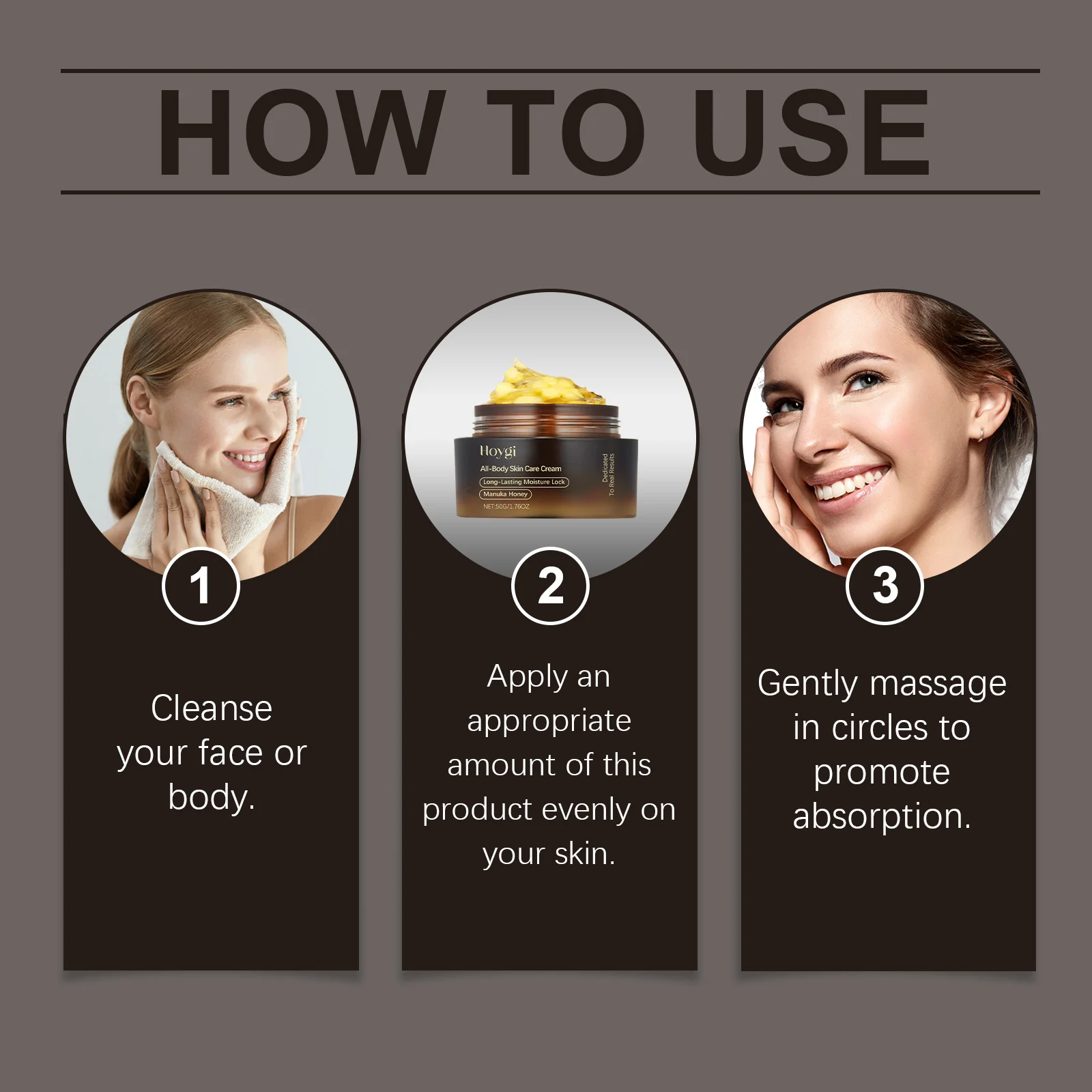 Hoygi Firming Body Cream - Deep Moisturizing, Wrinkle Reduction, Skin Tightening with Manuka Honey & Hyaluronic Acid 4 firming moisturizing body cream cih 9k7my82e desc 4