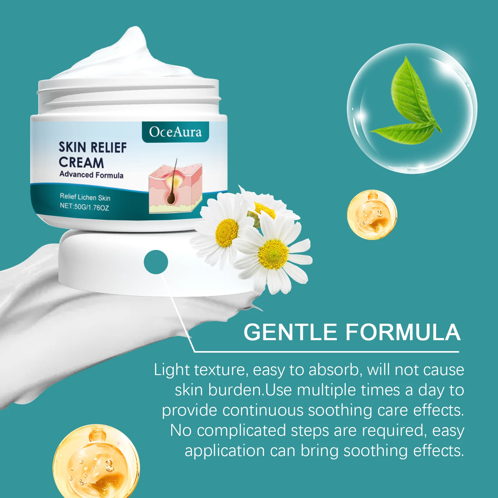 OceAura Folliculitis Relief Cream for Face, Scalp and Body - Soothes Skin 6 folliculitis relief cream cih bmqsb49r desc 6