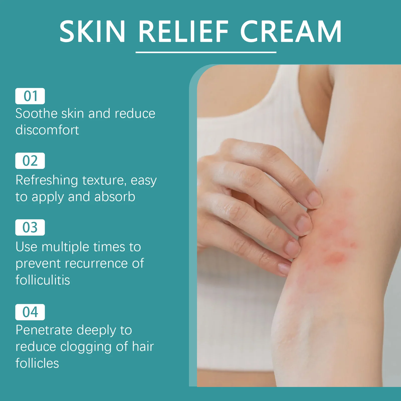OceAura Folliculitis Relief Cream for Face, Scalp and Body - Soothes Skin 8 folliculitis relief cream cih bmqsb49r desc 8