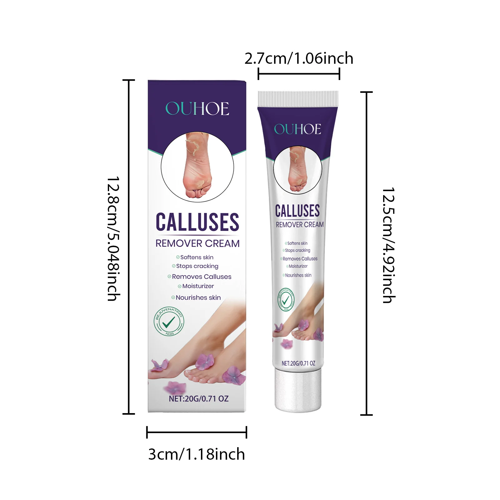 Foot Care Cream Moisturizing Callus Remover 20g for Dry Cracked Heels 1 foot care cream callus remover 20g cih mjj5s97b desc 1