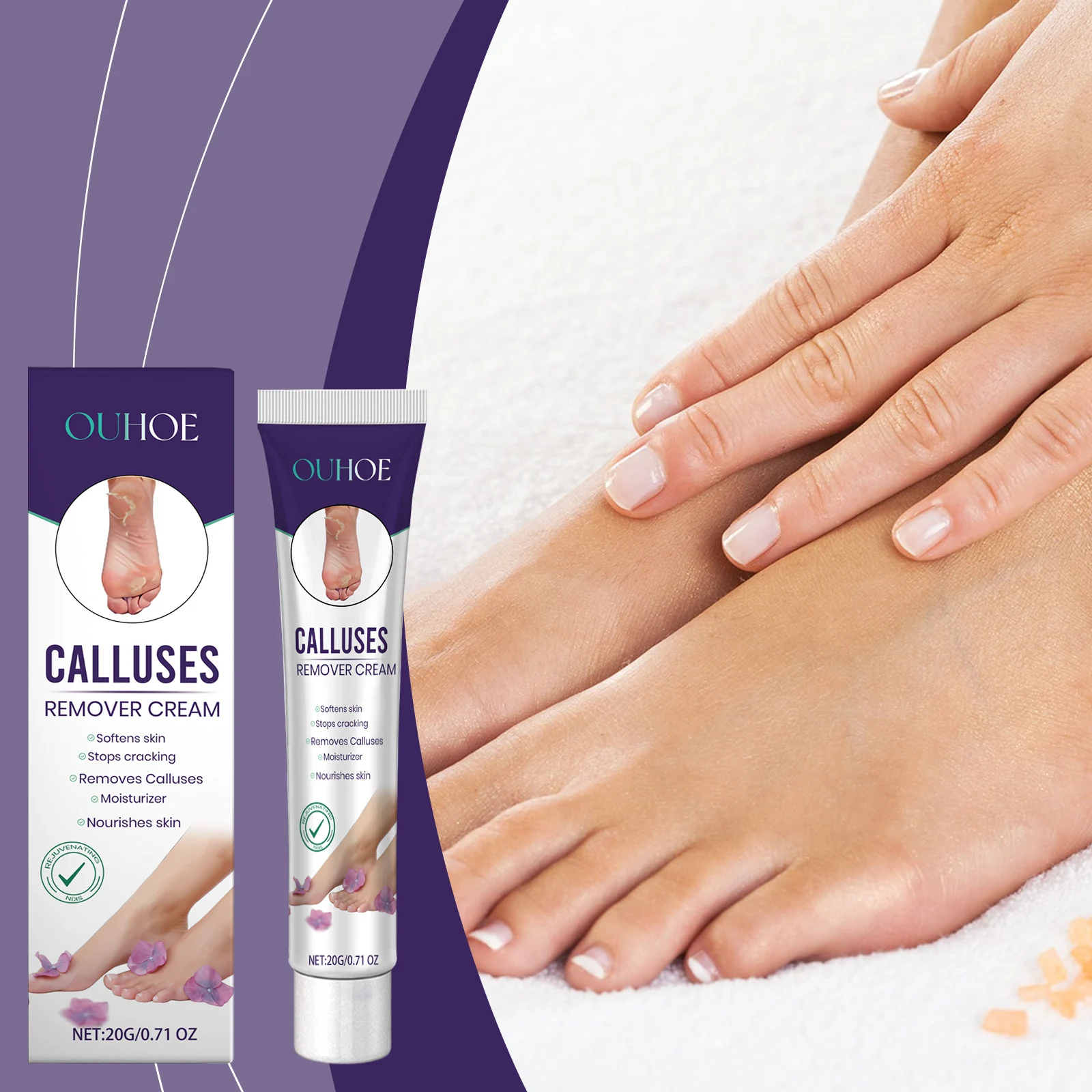 Foot Care Cream Moisturizing Callus Remover 20g for Dry Cracked Heels 2 foot care cream callus remover 20g cih mjj5s97b desc 2