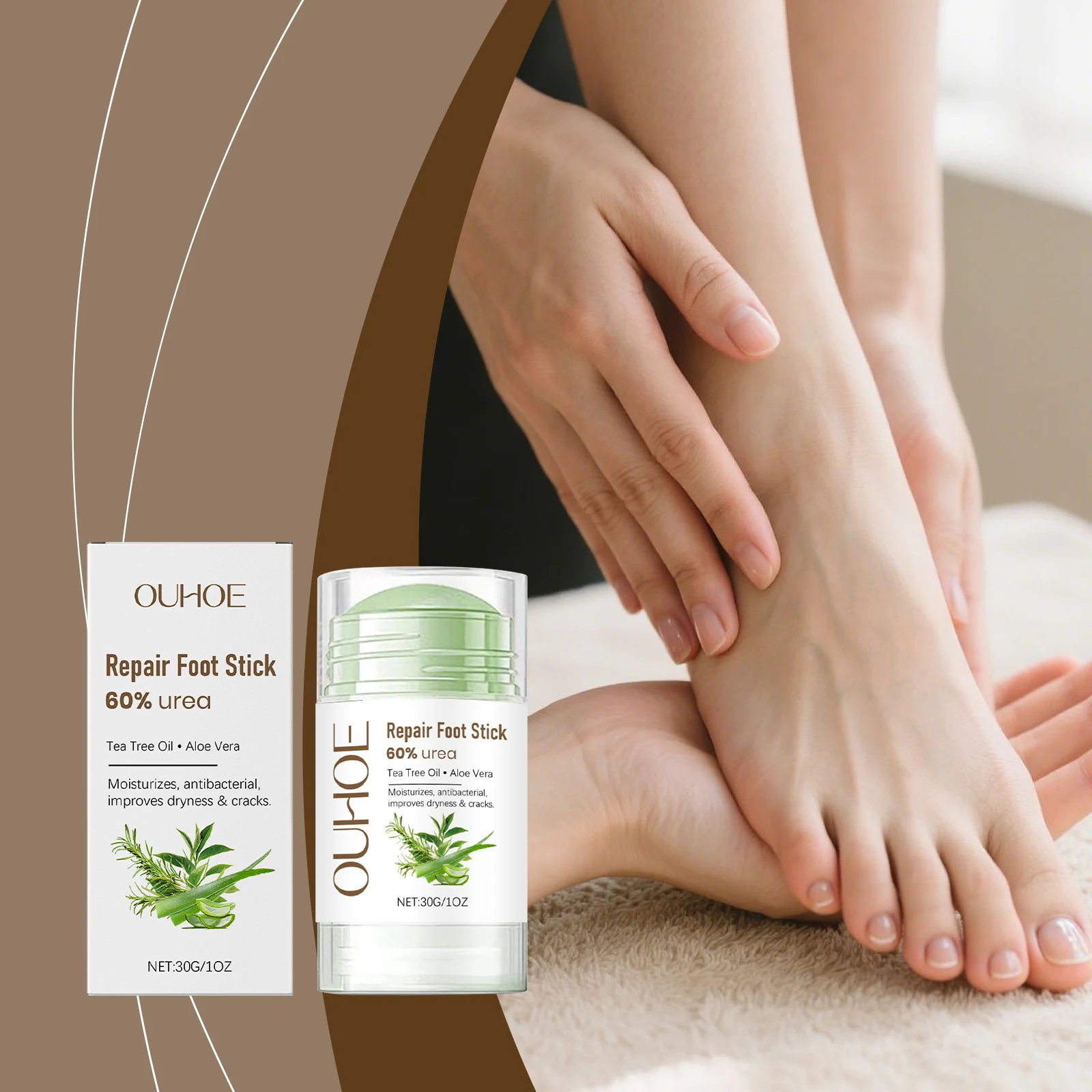 Foot Care Stick Moisturizes & Repairs Dry Cracked Feet 30g 2 foot care stick moisturizes repairs dry cracked feet 30g der nrfxvywf desc 2