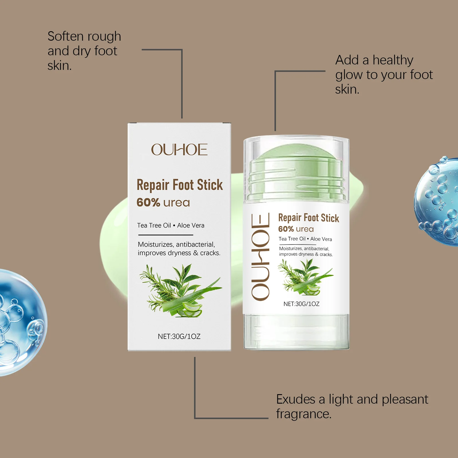 Foot Care Stick Moisturizes & Repairs Dry Cracked Feet 30g 6 foot care stick moisturizes repairs dry cracked feet 30g der nrfxvywf desc 6
