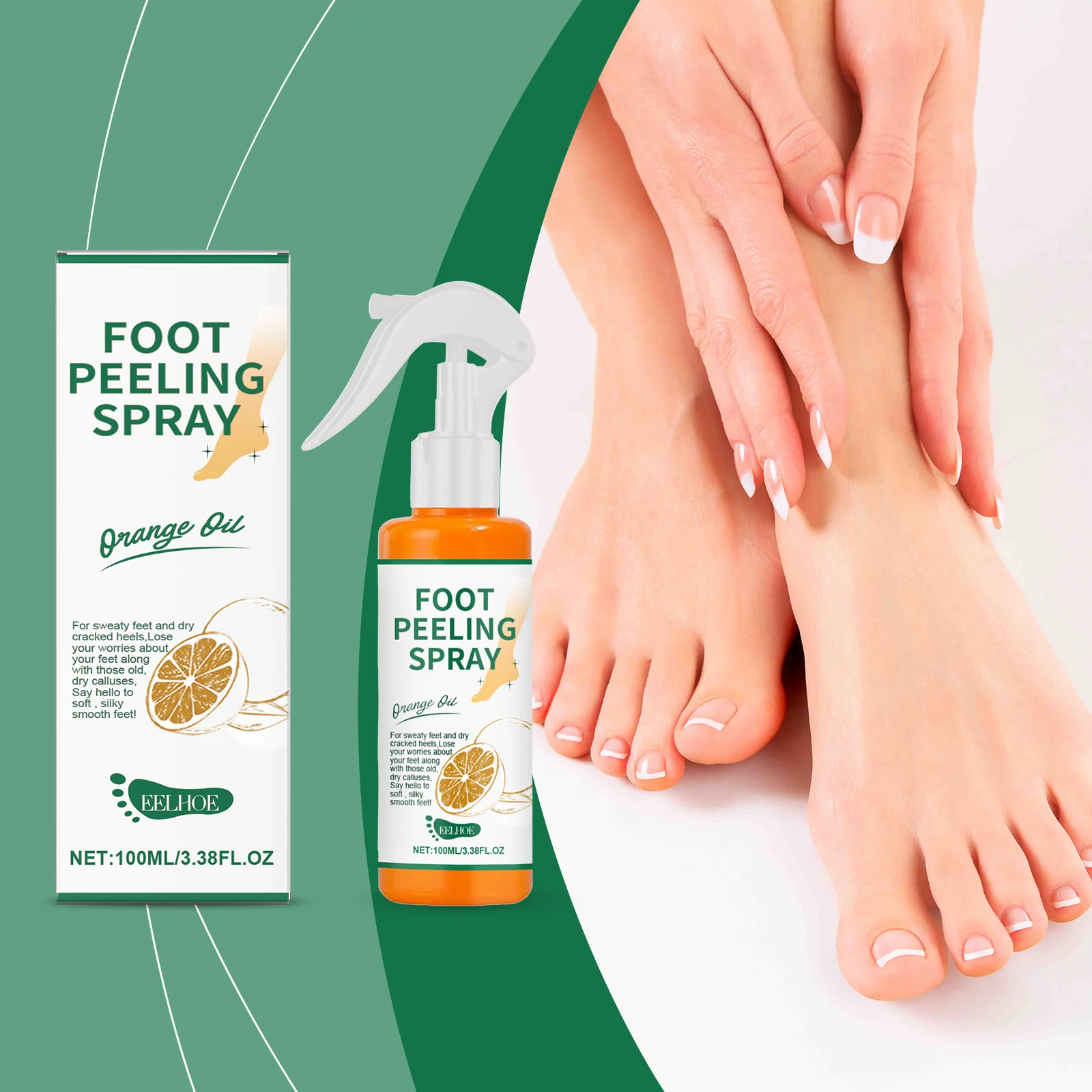 Foot Peeling Spray with Orange Oil Allantoin & Salicylic Acid for Callus Removal Moisturizing 100ml 2 foot peeling spray orange oil callus removal 100ml cih m7t45znw desc 2