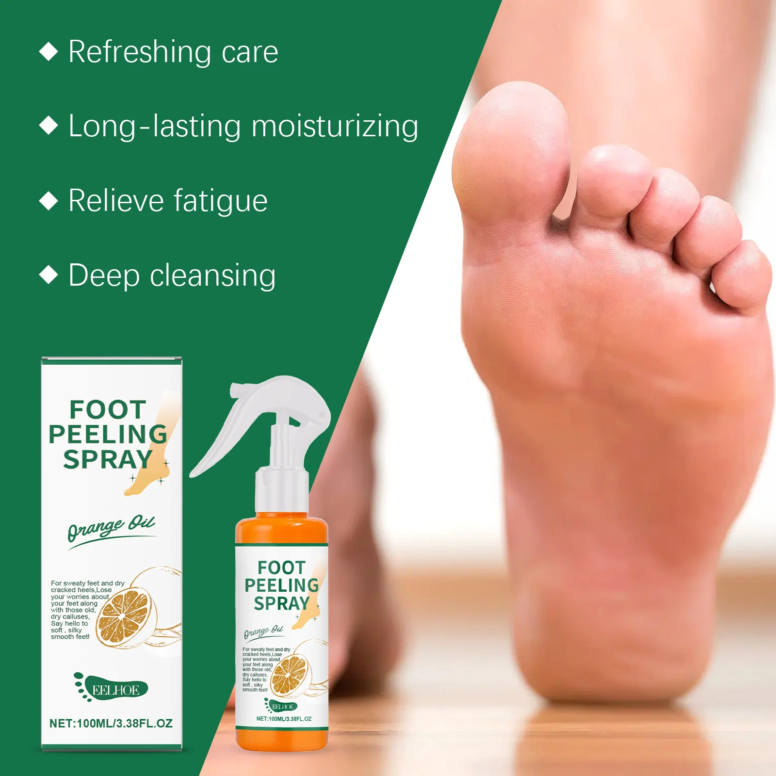 Foot Peeling Spray with Orange Oil Allantoin & Salicylic Acid for Callus Removal Moisturizing 100ml 5 foot peeling spray orange oil callus removal 100ml cih m7t45znw desc 5