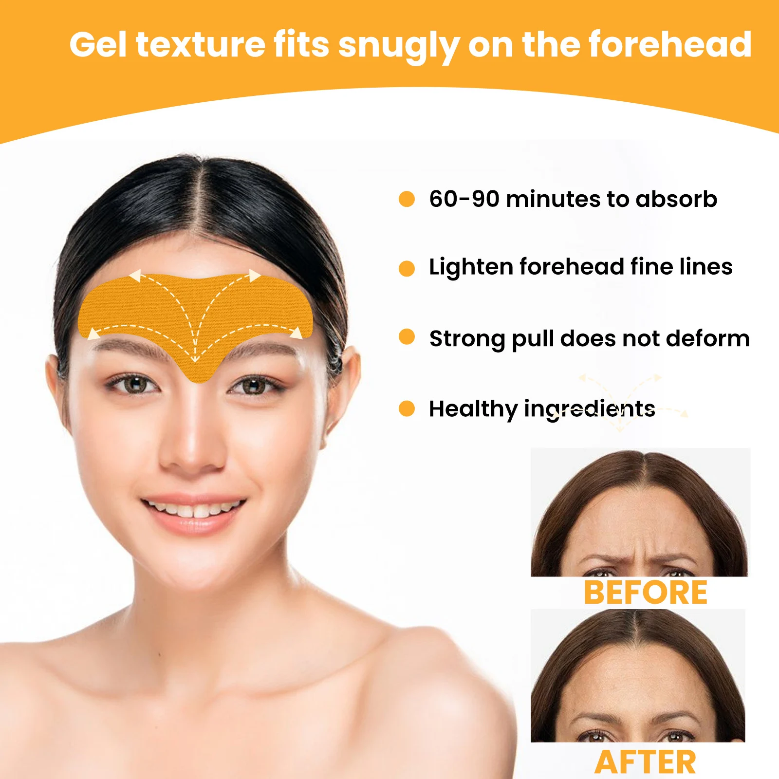 Forehead Wrinkle Patches Anti-Aging Forehead Smoothing Lifting Patches 10pcs 5 forehead wrinkle patches anti aging smoothing lifting cih dxc9fzrs desc 5