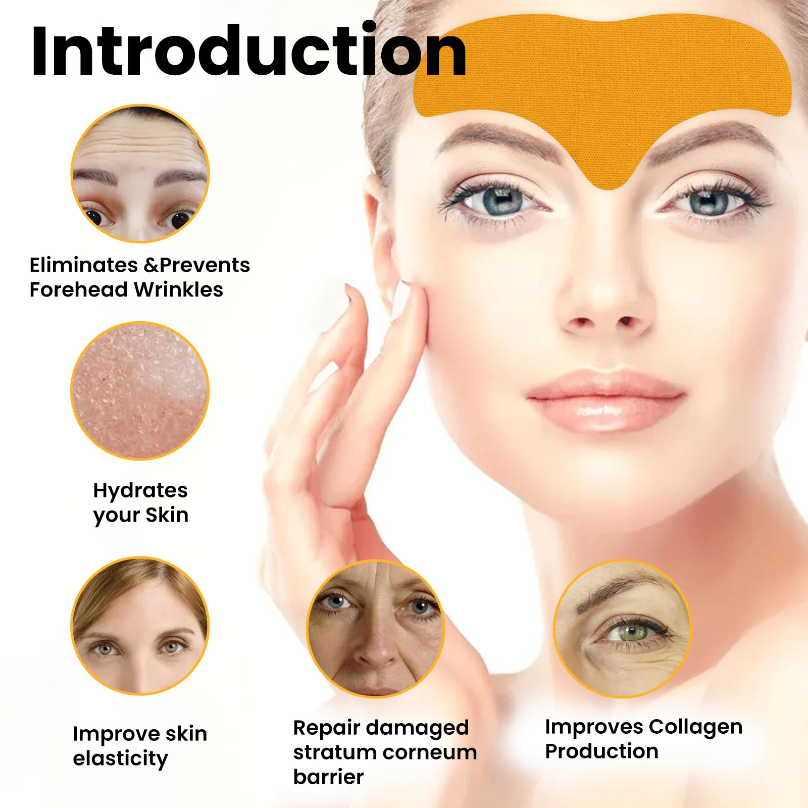 Forehead Wrinkle Patches Anti-Aging Forehead Smoothing Lifting Patches 10pcs 8 forehead wrinkle patches anti aging smoothing lifting cih dxc9fzrs desc 8