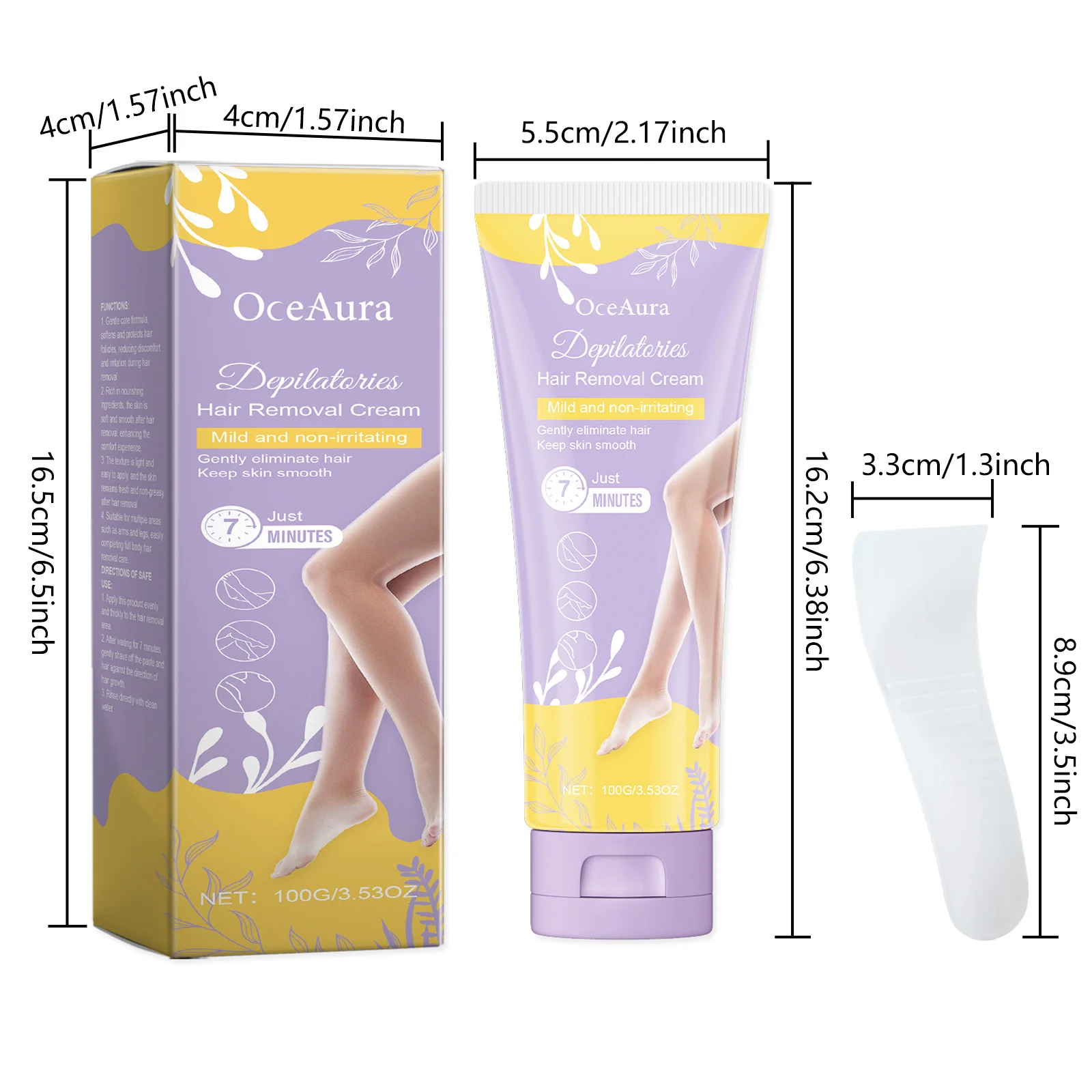 OceAura Gentle Hair Removal Cream with Shea Butter, Moisturizing & Smoothing for Body 1 gentle hair removal cream cih tpaqqwc6 desc 1