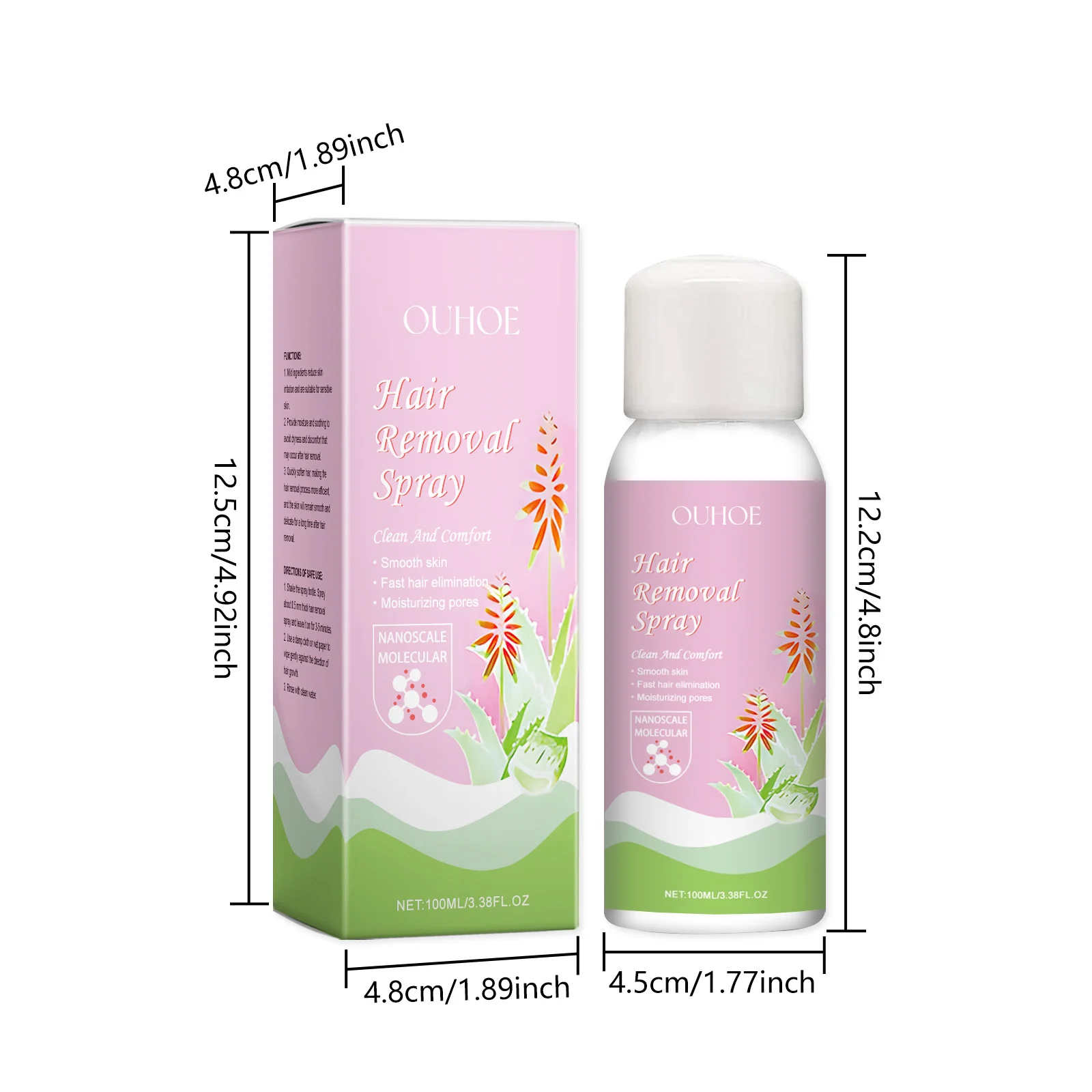 Gentle Hair Removal Spray Foam 100ml Full Body Depilatory for Smooth Skin 1 gentle hair removal spray foam 100ml cih t8h8xcu2 desc 1