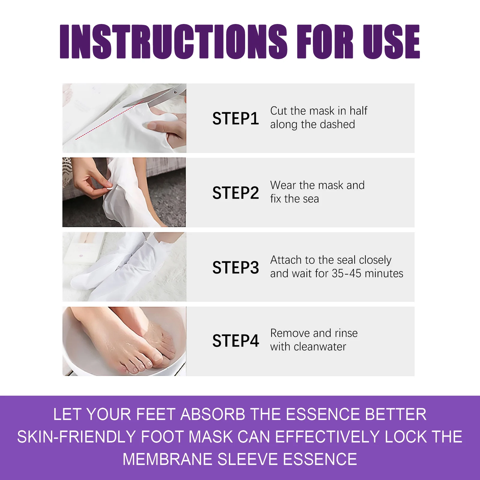 Ginger Foot Mask Pairs Exfoliating Foot Peel Mask for Dry Cracked Heels Callus Removal 3 ginger foot mask pairs exfoliating foot peel mask cih vxjx8b3y desc 3