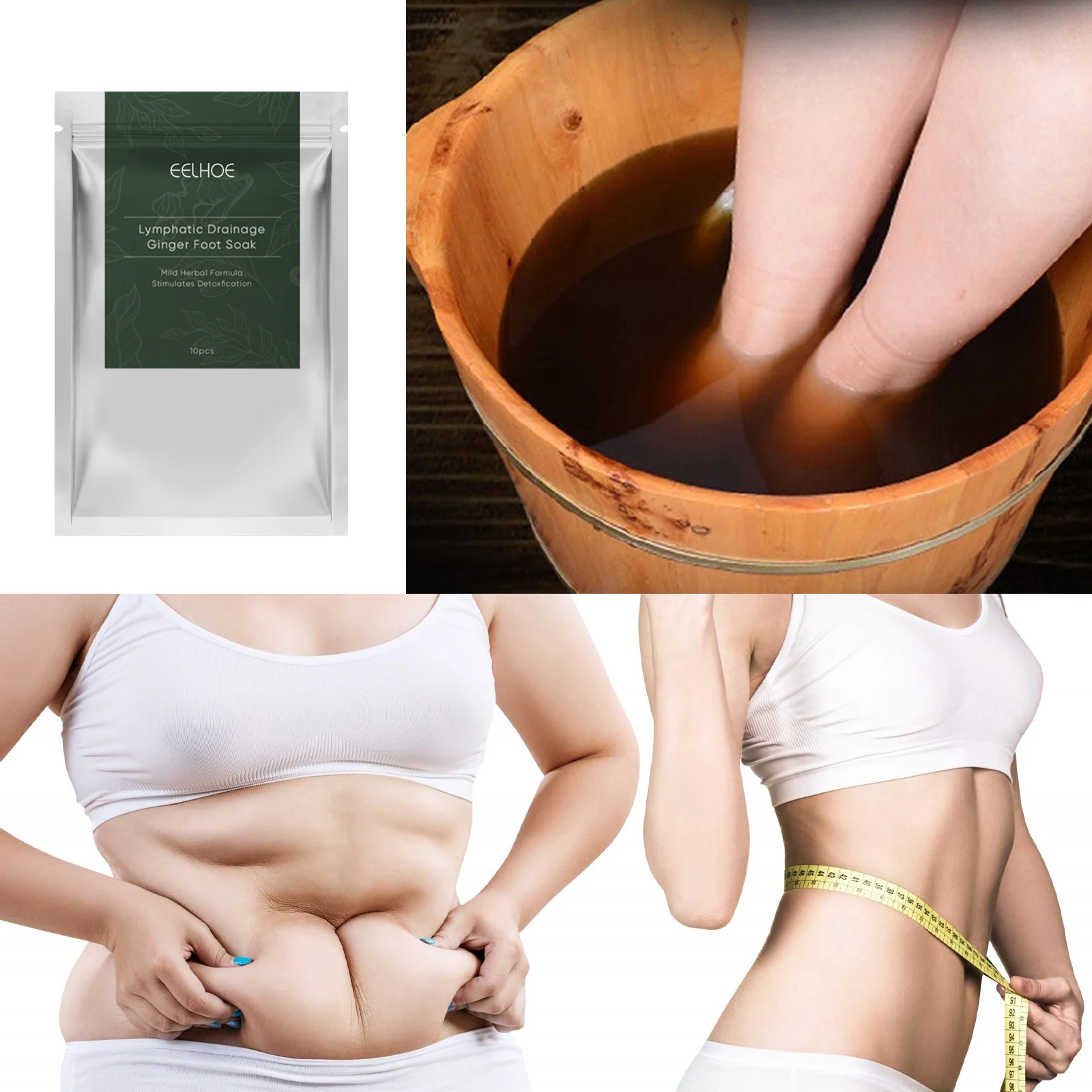Ginger Foot Soak Lymphatic Drainage Detox Sachets 10pcs - Reduces Swelling, Muscle Pain & Stiffness 5 ginger foot soak lymphatic drainage detox sachets 10pcs cih gwz55xvd desc 5