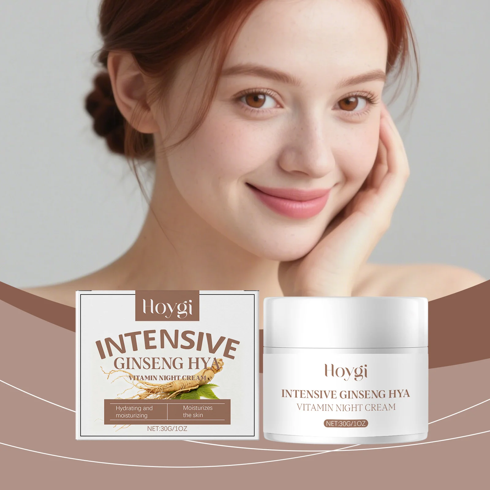Ginseng Hyaluronic Acid Night Cream 30g for Face Skin Barrier Repair and Hydration 3 ginseng hyaluronic acid night cream 30g der dezqqxzb desc 3