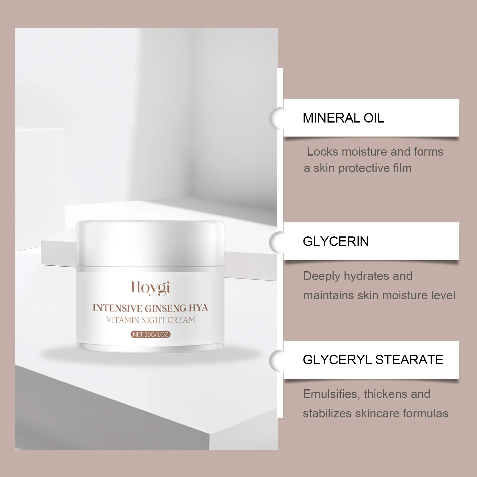 Ginseng Hyaluronic Acid Night Cream 30g for Face Skin Barrier Repair and Hydration 6 ginseng hyaluronic acid night cream 30g der dezqqxzb desc 6