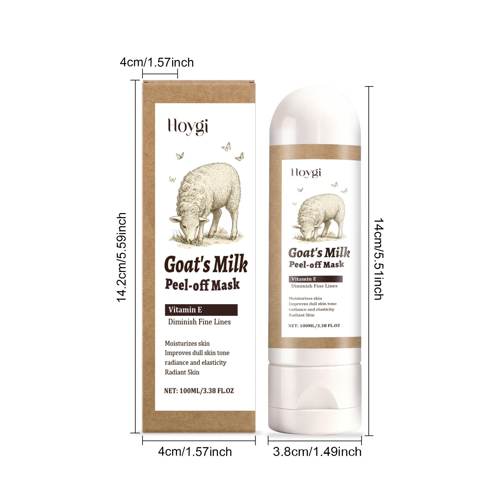 Hoygi Goat's Milk Peel Off Mask Hydrating Moisturizing Firming Skin Care 1 goats milk peel off mask der 66za87z2 desc 1