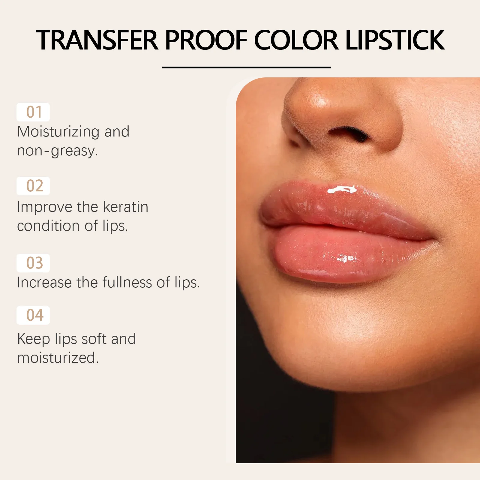 Golden Foil Changing Lip Gloss - Lightweight Moisturizing Lip Balm 6 golden foil changing lip gloss 35g cih mrm8x4wr desc 6