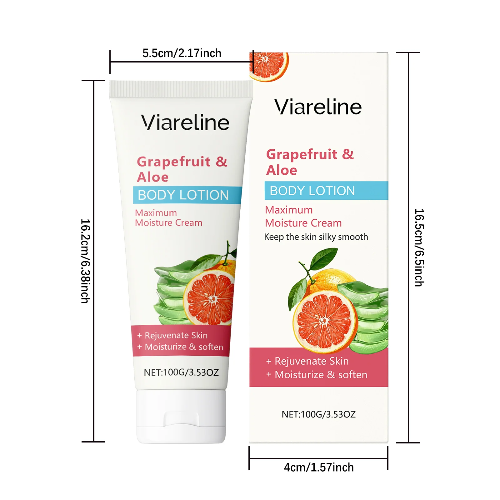 Grapefruit Aloe Body Lotion 100g Hydrating Moisturizer Lightweight Non-Greasy 1 grapefruit aloe body lotion 100g cih r58c8h2u desc 1