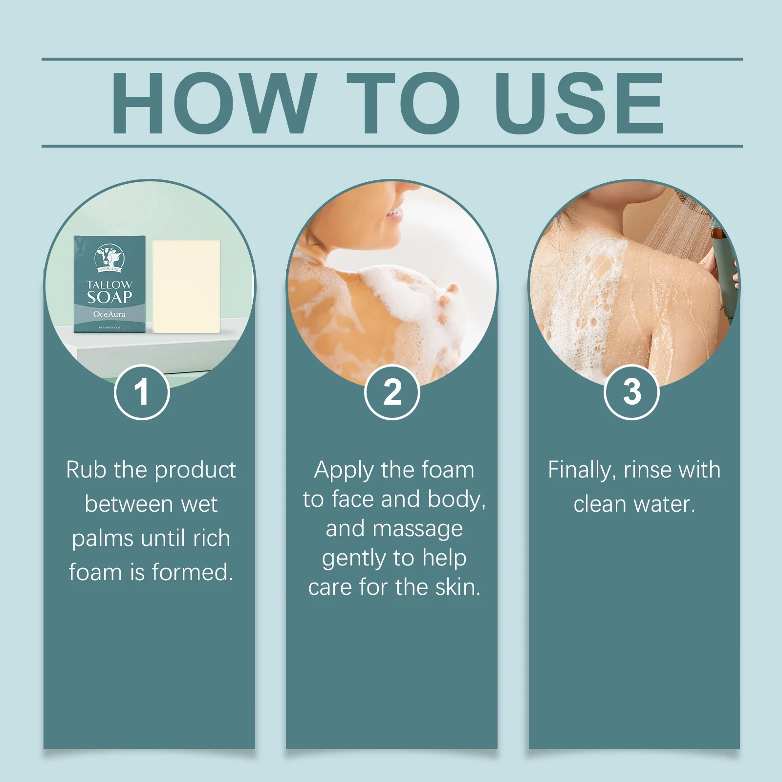 Grass-Fed Tallow Soap 100g for Gentle Cleansing and Hydrating Skin Care 4 grass fed tallow soap 100g hydrating moisturizing cih a69ssue5 desc 4