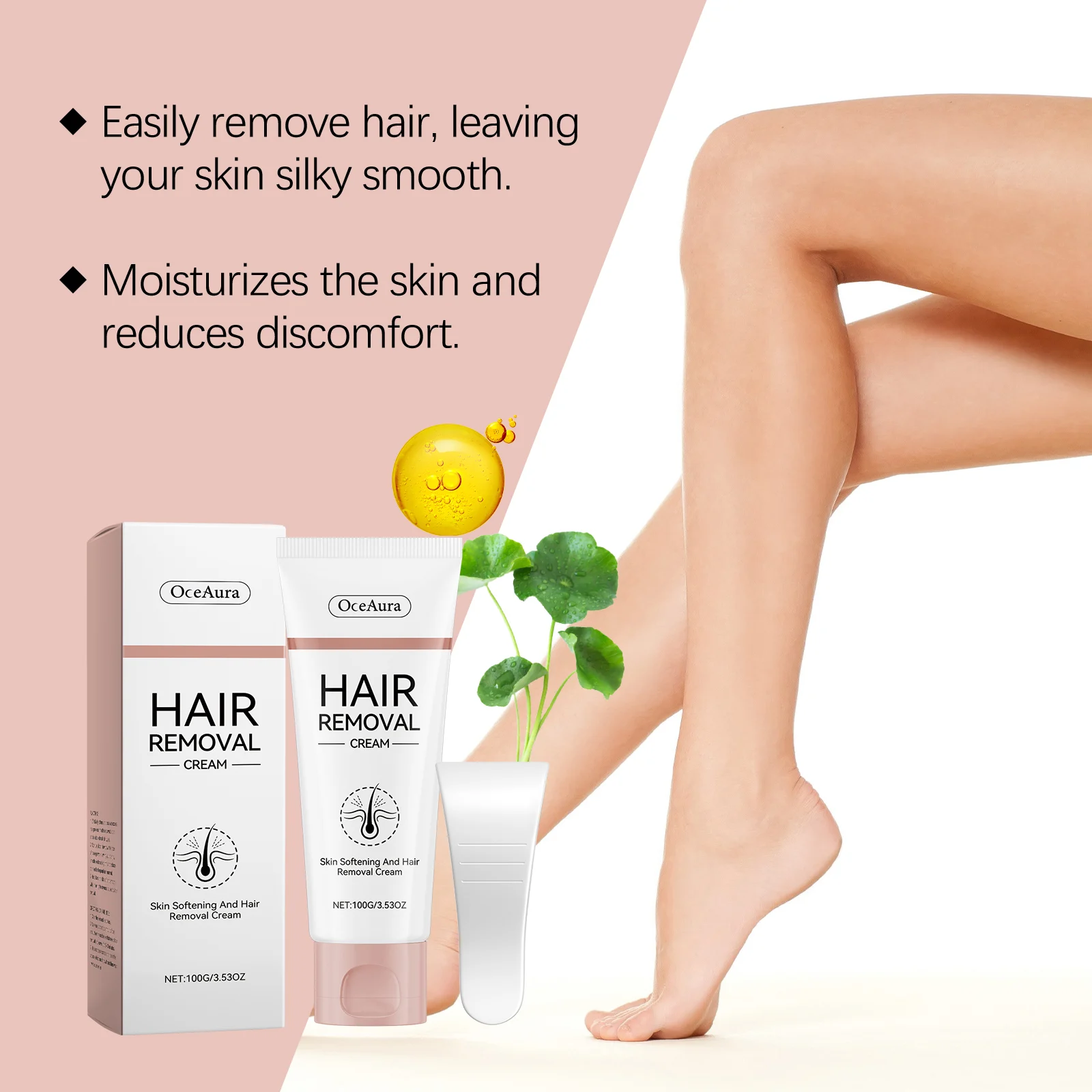 OceAura Hair Removal Cream for All Body, Skin Softening, Moisturizing & Smooth 5 hair removal cream cih cnb49da7 desc 5