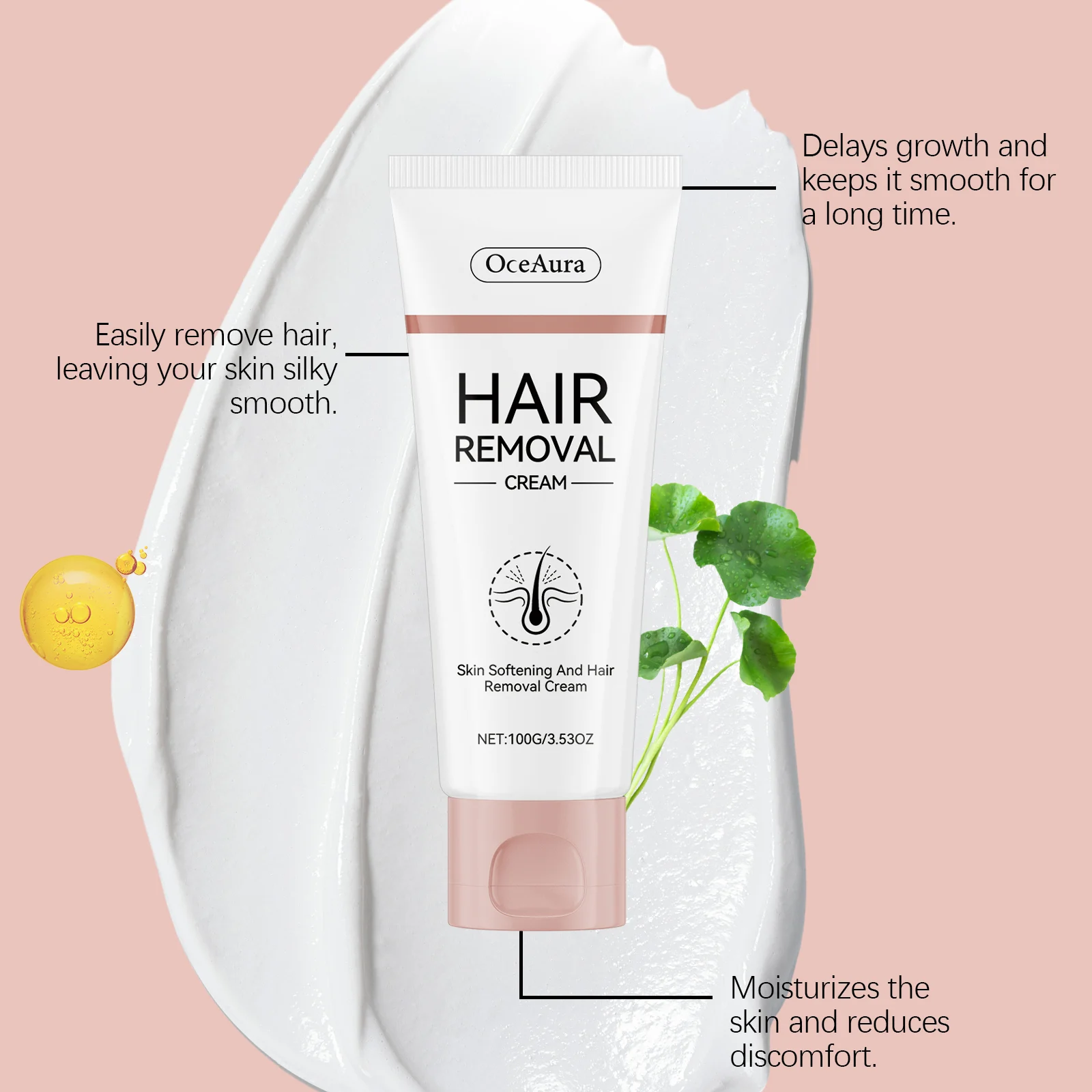 OceAura Hair Removal Cream for All Body, Skin Softening, Moisturizing & Smooth 7 hair removal cream cih cnb49da7 desc 7