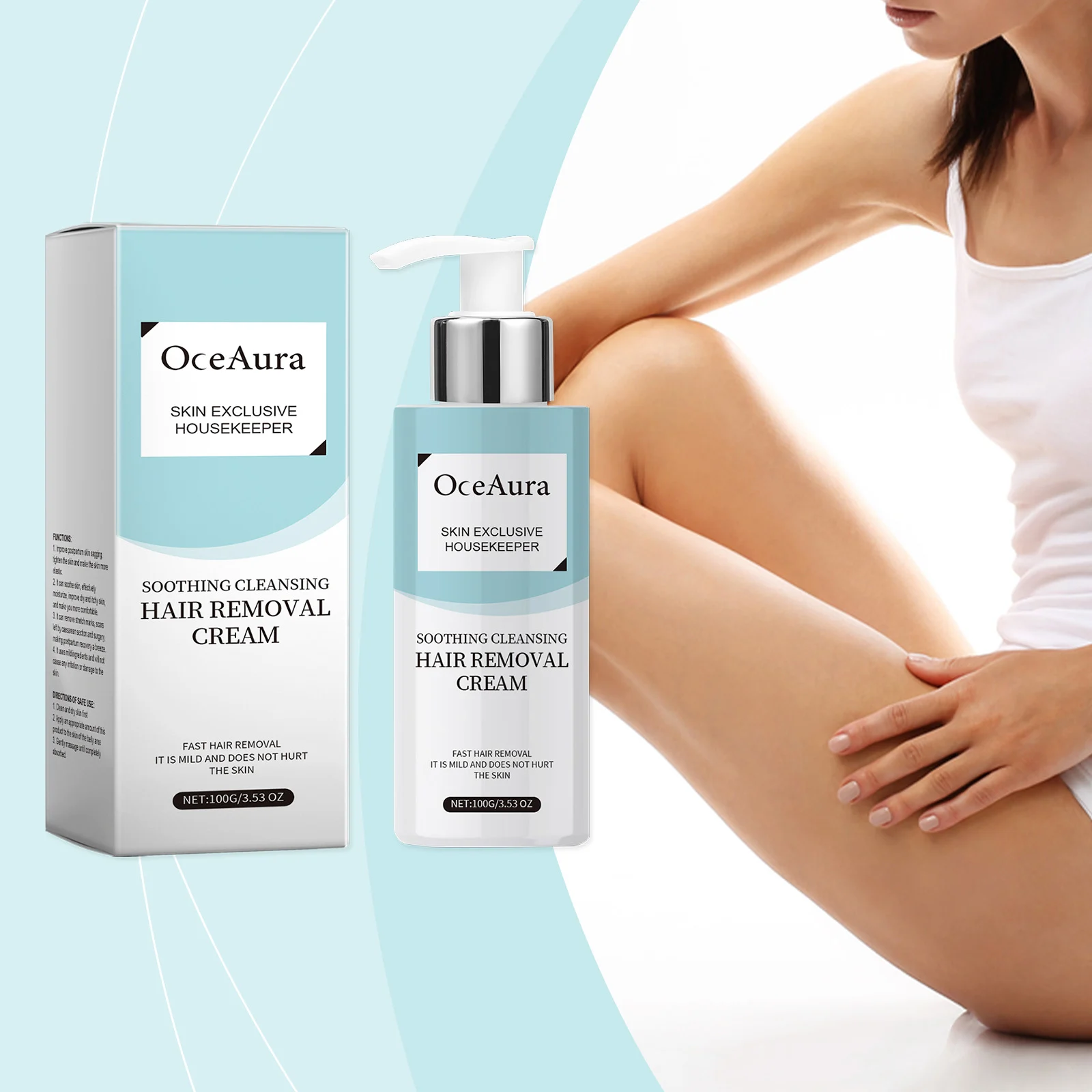 Hair Removal Cream Gentle Care Spray for Armpits Legs Bikini Full Body, 100g 2 hair removal cream gentle care spray 100g cih bmkcga9e desc 2