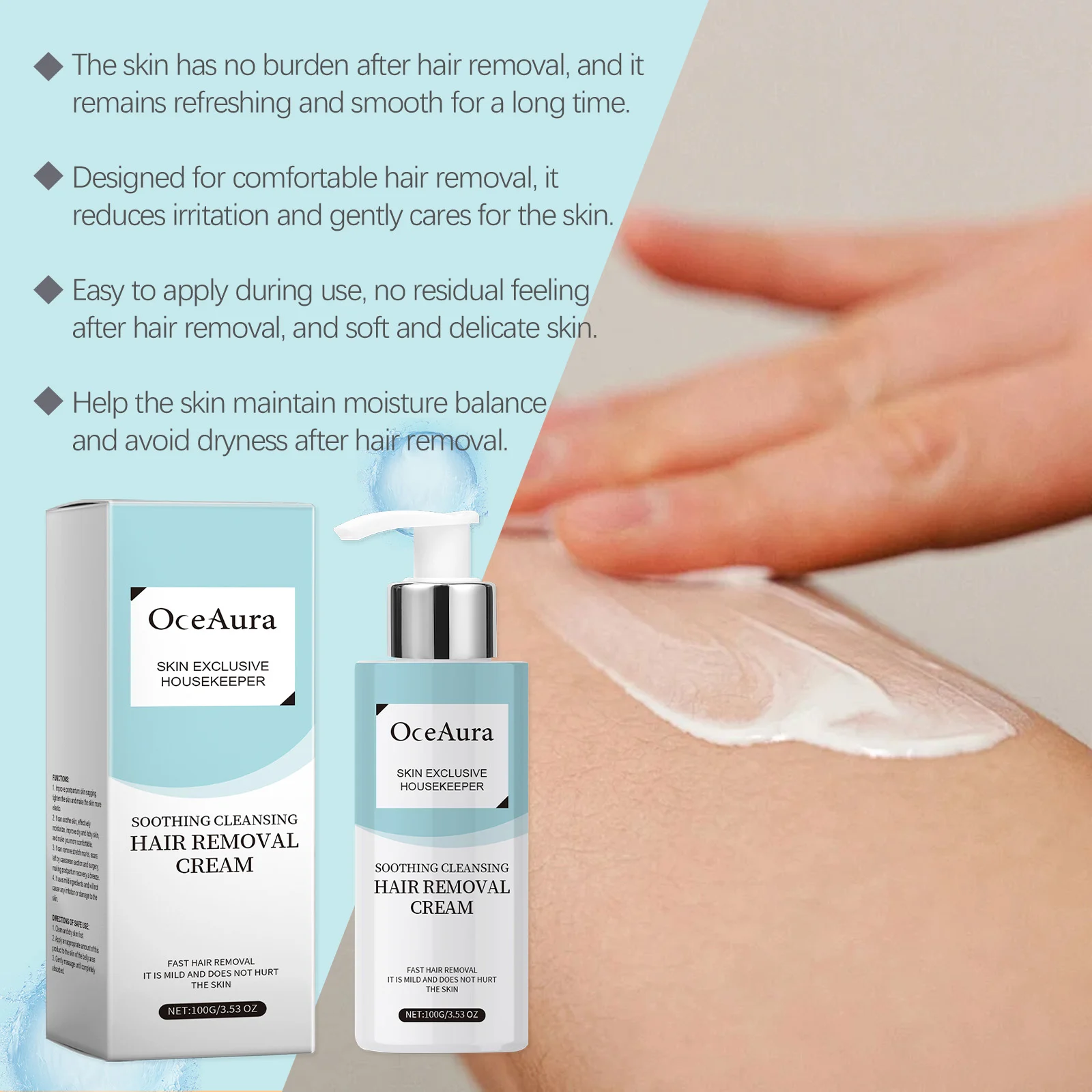 Hair Removal Cream Gentle Care Spray for Armpits Legs Bikini Full Body, 100g 6 hair removal cream gentle care spray 100g cih bmkcga9e desc 6