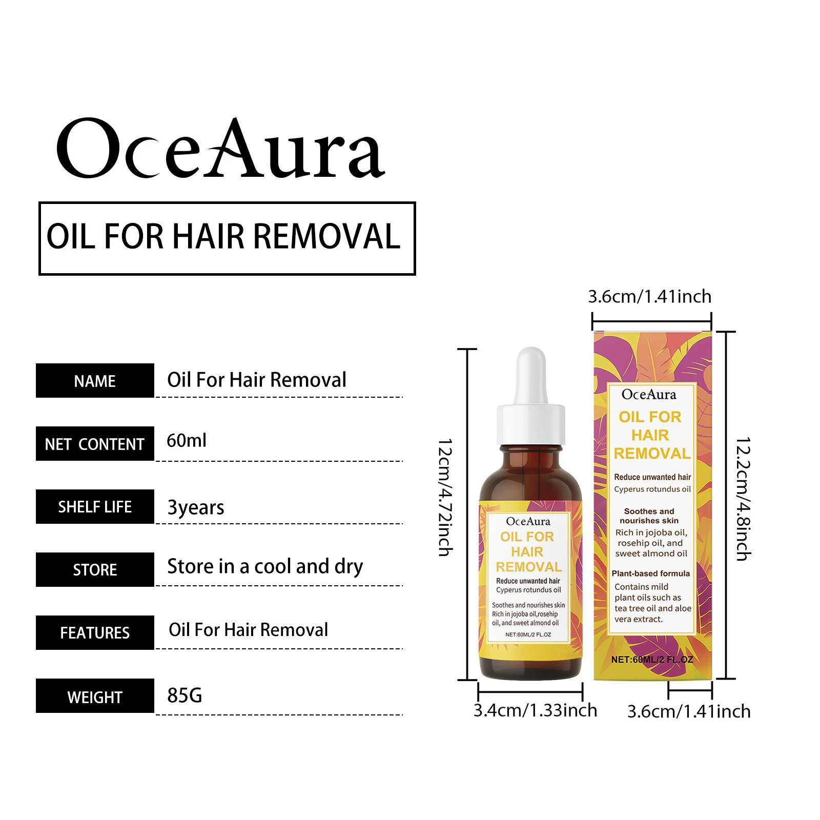 OceAura Cyperus Rotundus Hair Removal Oil – Soothes and Nourishes Skin 1 hair removal oil der tkt36y34 desc 1