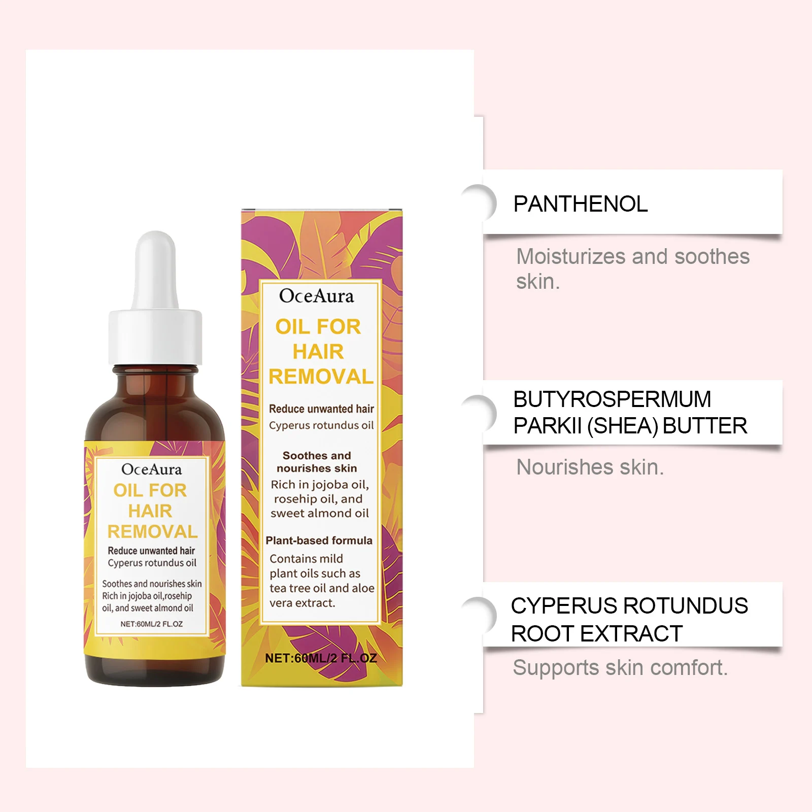 OceAura Cyperus Rotundus Hair Removal Oil – Soothes and Nourishes Skin 8 hair removal oil der tkt36y34 desc 8