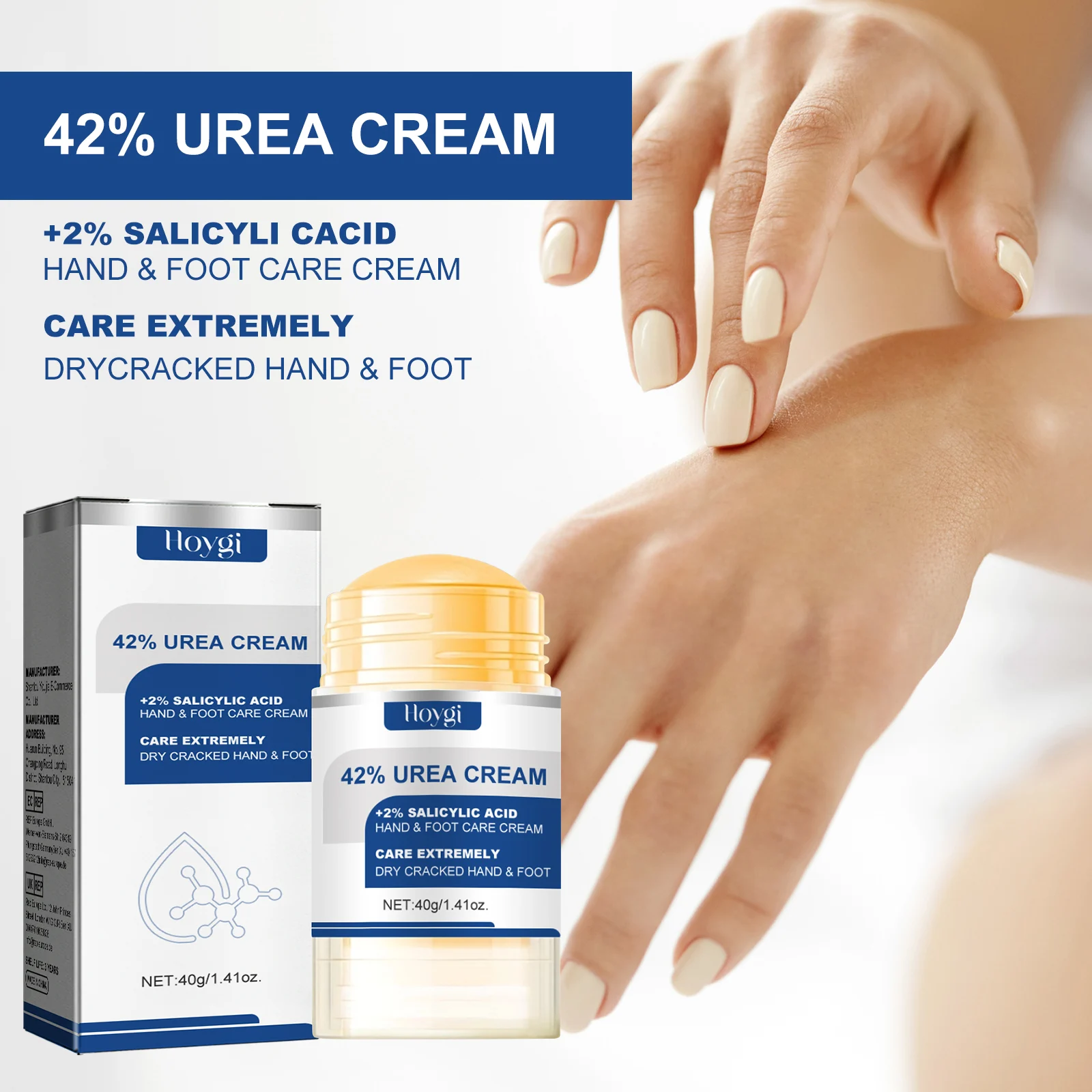 Hoygi Hand & Foot Care Cream Stick with Urea and Salicylic Acid for Dry Cracked Skin 1 hand foot care cream stick cih agdgu7r8 desc 1