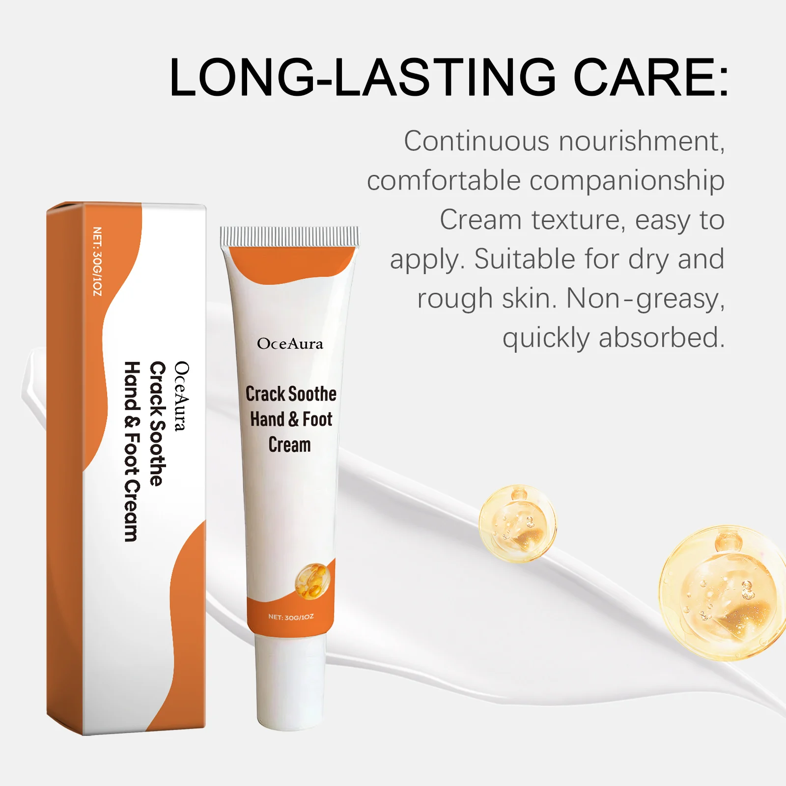 OceAura Hand & Foot Cream for Dry Cracked Skin, Long-Lasting Moisturizing, Soothes & Softens 5 hand foot moisturizing cream der ujbejq5y desc 5