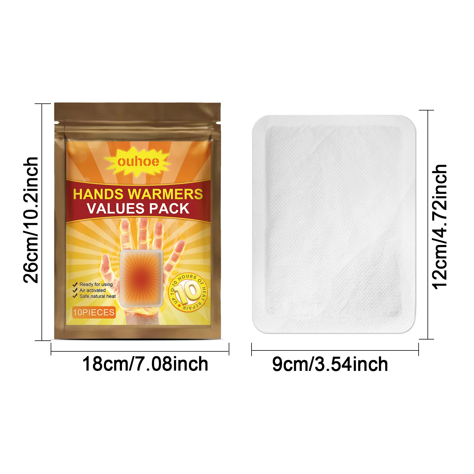 OUHOE Hand Warmers - Air Activated Self-Heating Pads for Cold Weather 1 hand warmers self heating pads cih 9wbdwnub desc 1