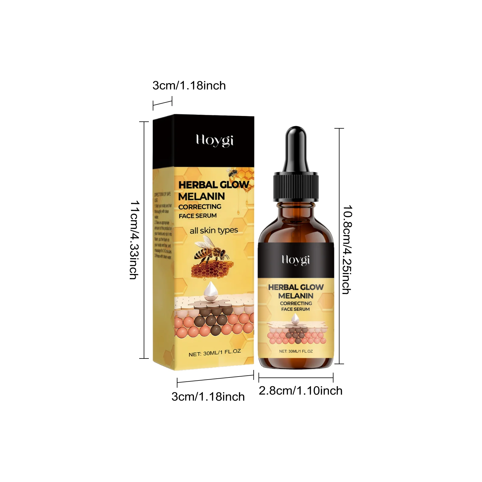 Herbal Glow Face Serum 30ml Brightening Anti-Aging Moisturizing Facial Treatment 1 herbal glow face serum 30ml der m2a3h83f desc 1