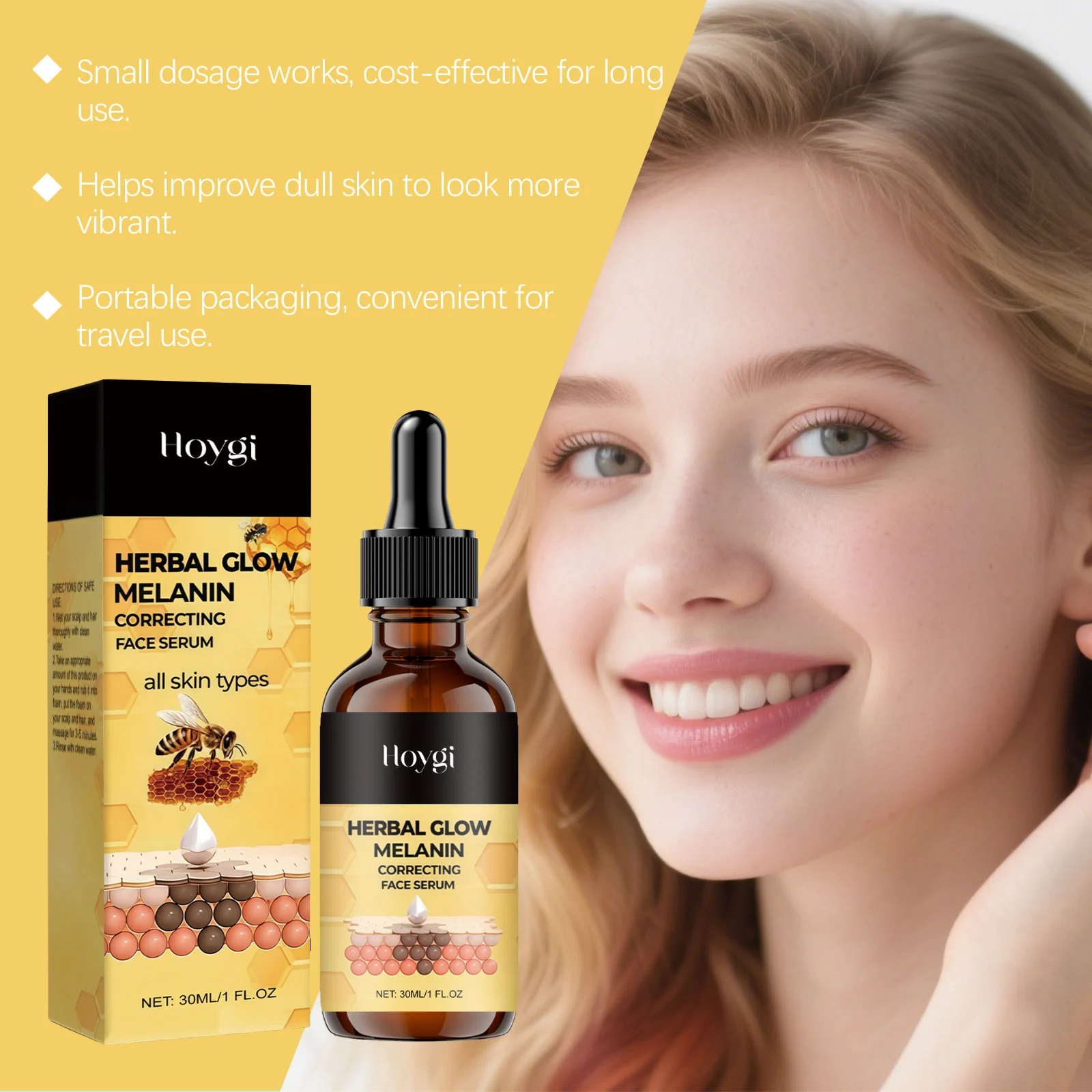 Herbal Glow Face Serum 30ml Brightening Anti-Aging Moisturizing Facial Treatment 7 herbal glow face serum 30ml der m2a3h83f desc 7