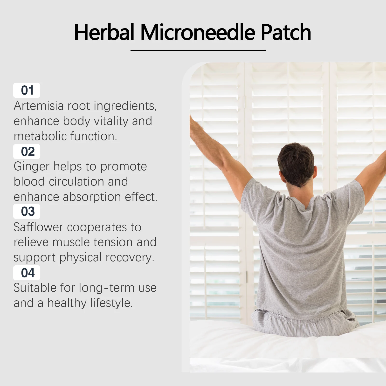 Herbal Microneedle Body Patch for Men Support Hormone Balance & Stress Relief 9 Pieces 9 herbal microneedle body patch men hormone balance stress relief der cy9qz67a desc 9