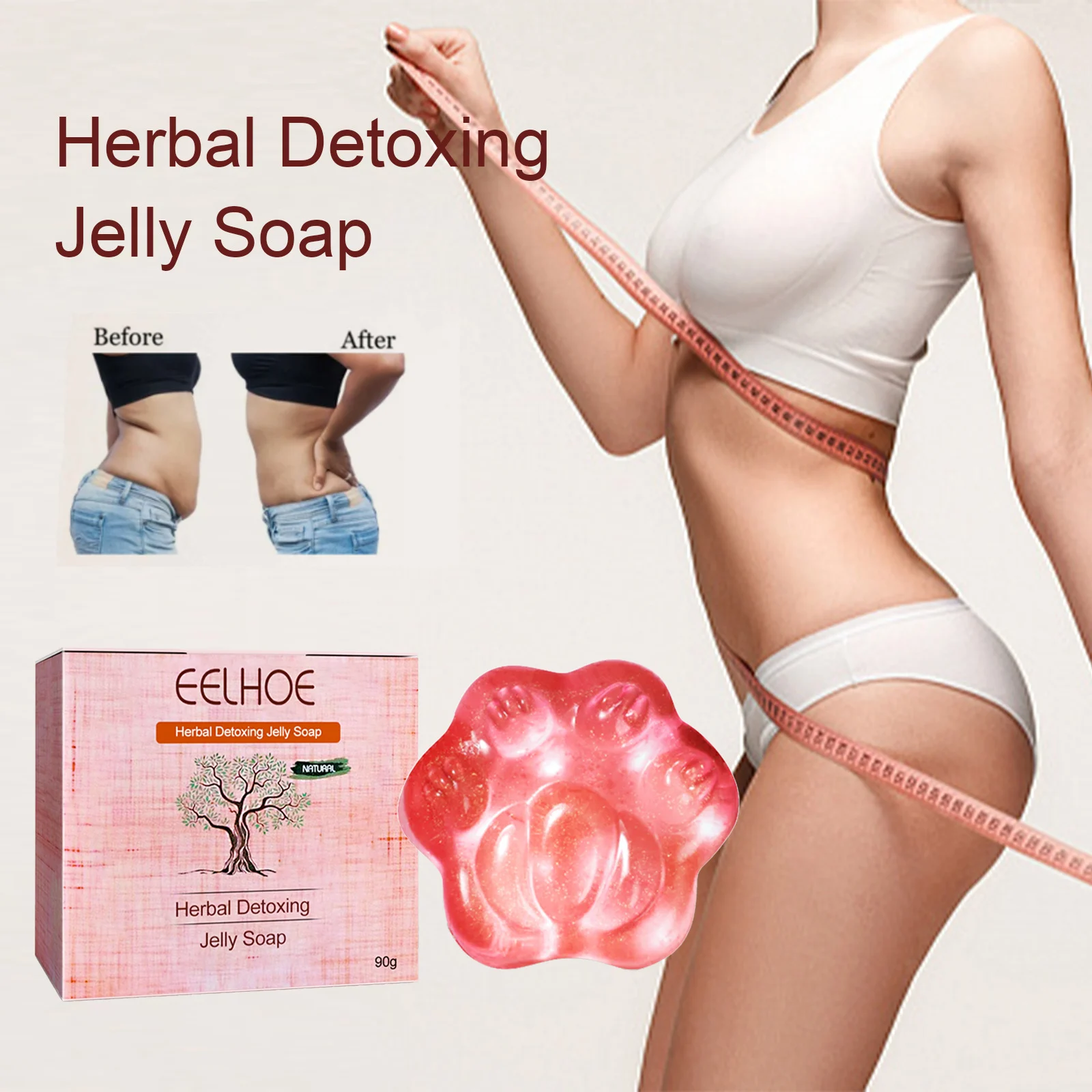 Herbal Slimming Jelly Soap 90g for Deep Cleansing, Firming & Body Sculpting 7 herbal slimming jelly soap 90g cih ha9udnnx desc 7