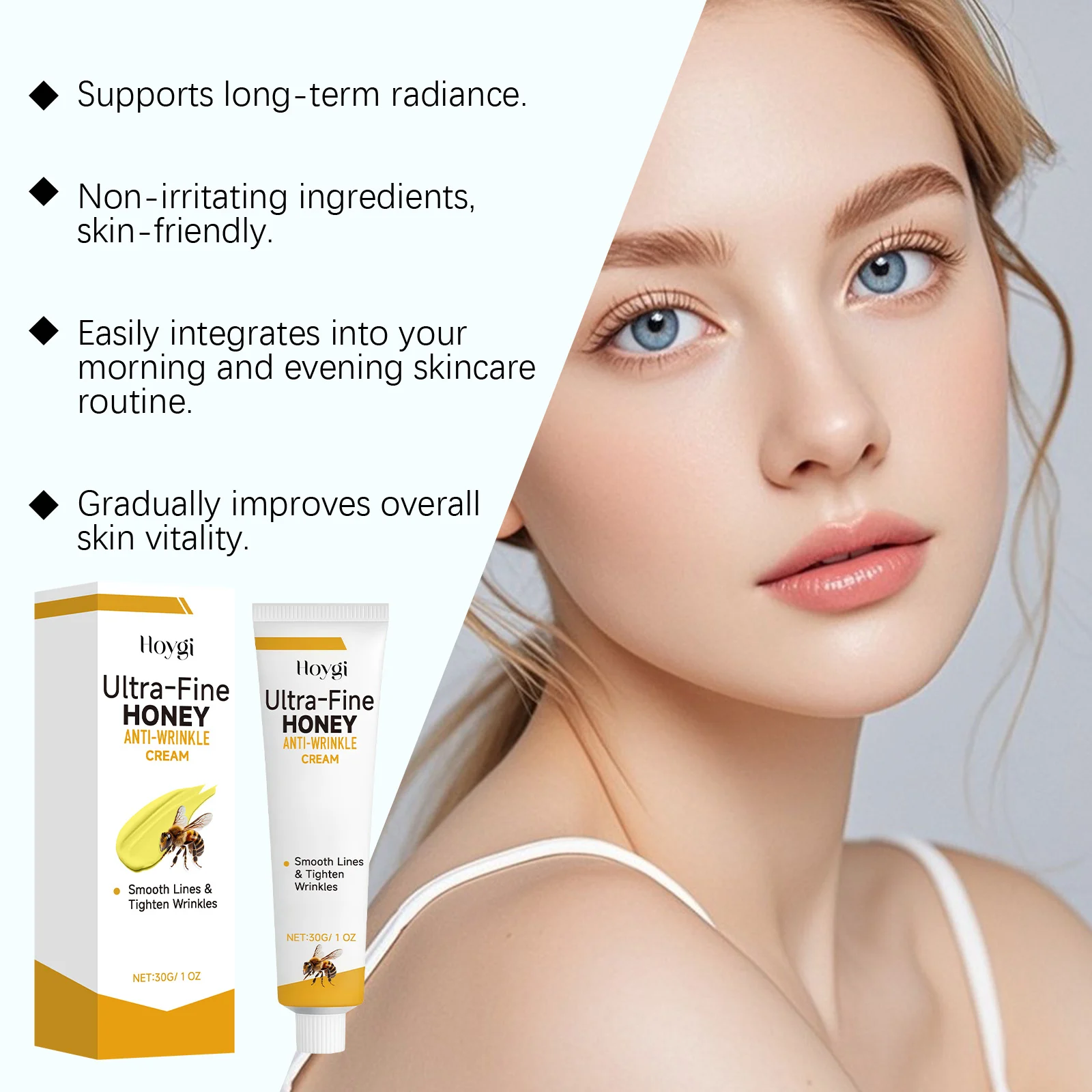 Hoygi Honey Anti-Wrinkle Ultra-Fine Cream for Smoothing Lines & Tightening 7 honey anti wrinkle face cream der cn4tsw4n desc 7