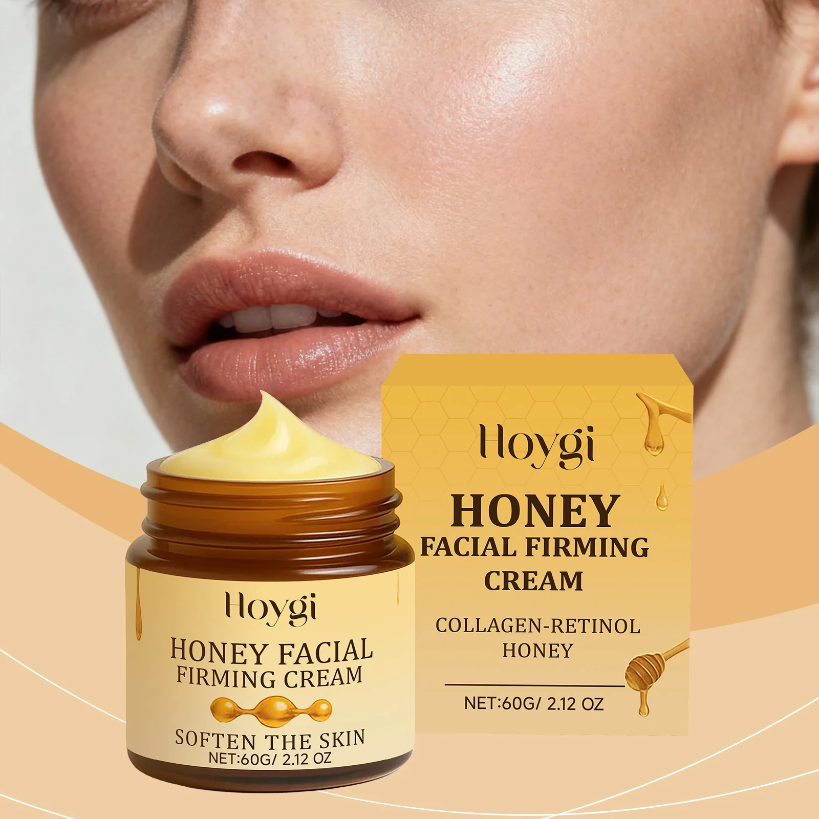 Honey Facial Firming Cream 60g with Niacinamide & Retinol for Deep Moisturizing and Soothing Skin 2 honey facial firming cream 60g der z5pfch87 desc 2