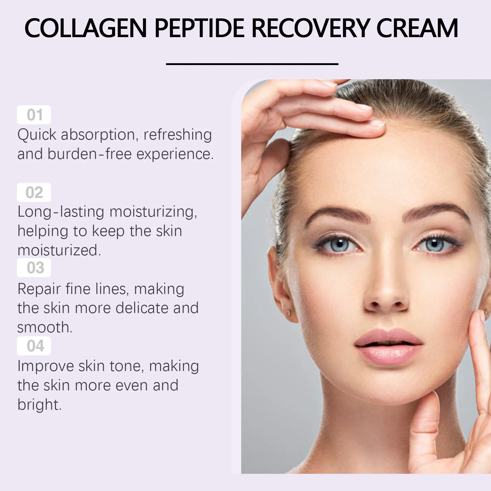 Collagen Peptide Anti-Aging Recovery Cream 100g For Wrinkles & Firming Moisturizer 5 hoygi collagen peptide anti aging recovery cream 100g cih 8uv5p2gw desc 5