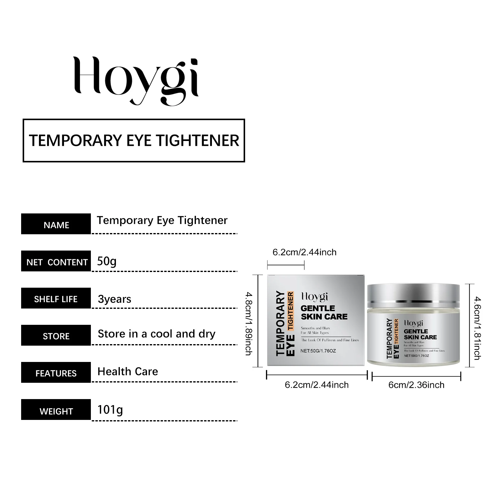 Eye Tightening Cream 50g for Puffiness and Fine Lines, Gentle Care with Arginine and Retinol 1 hoygi eye tightening cream 50g der g6r7ac4h desc 1