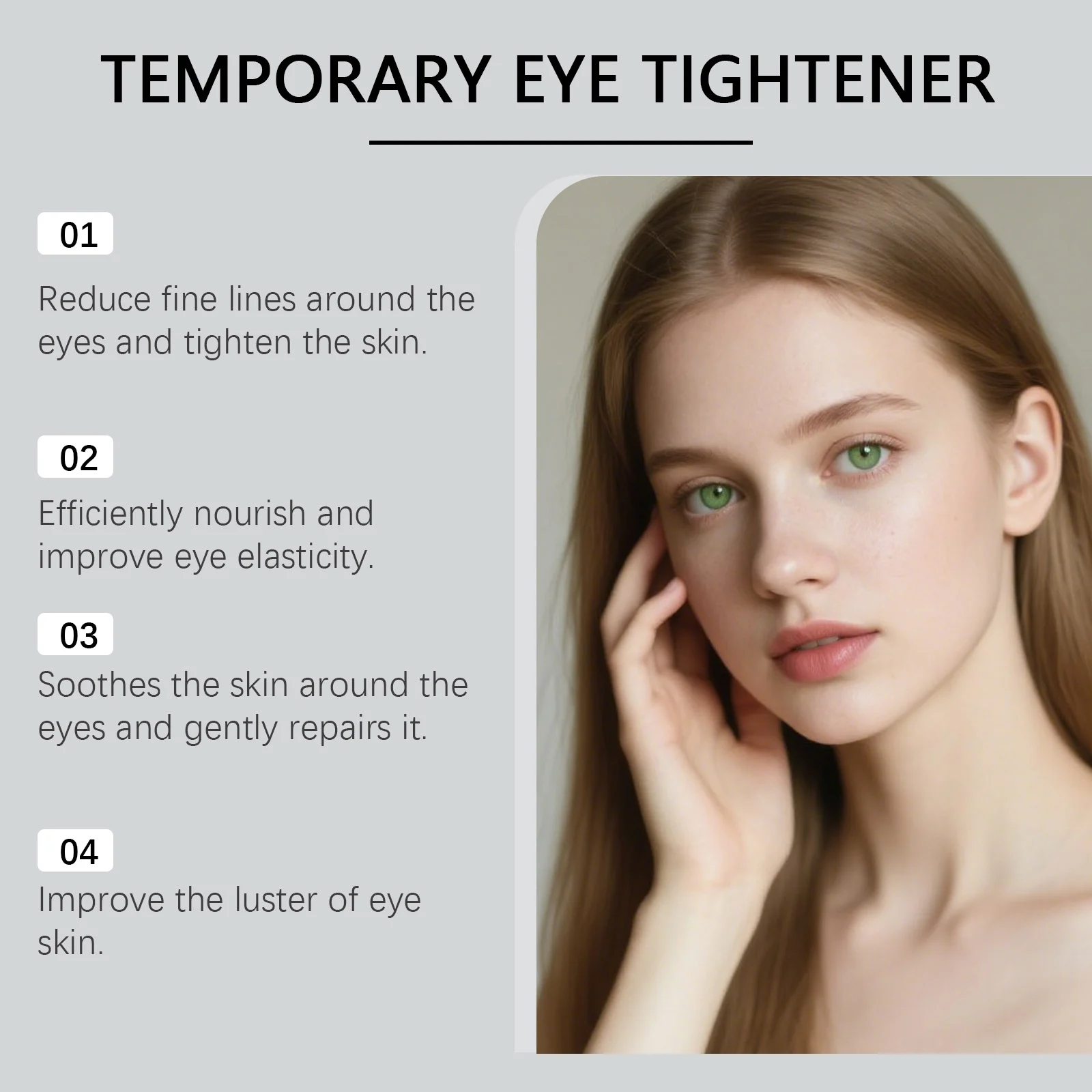 Eye Tightening Cream 50g for Puffiness and Fine Lines, Gentle Care with Arginine and Retinol 6 hoygi eye tightening cream 50g der g6r7ac4h desc 6